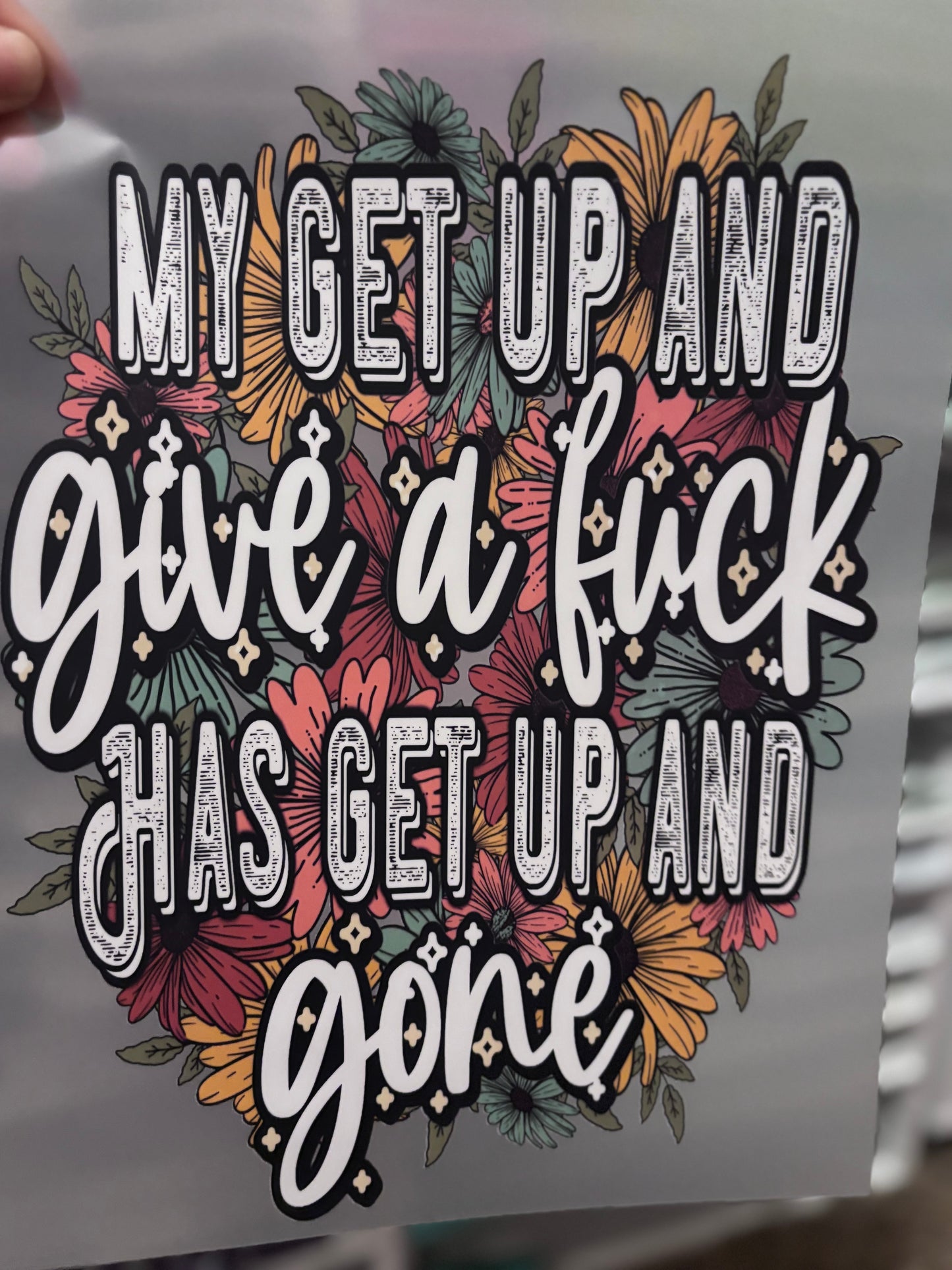 My get up and..