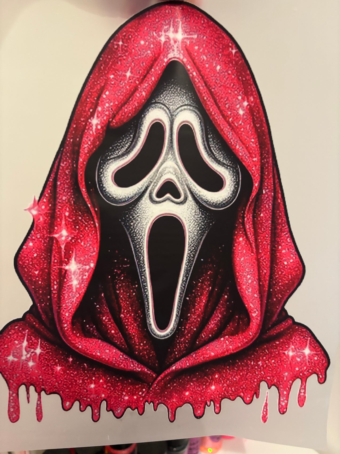Sparkle ghost face!