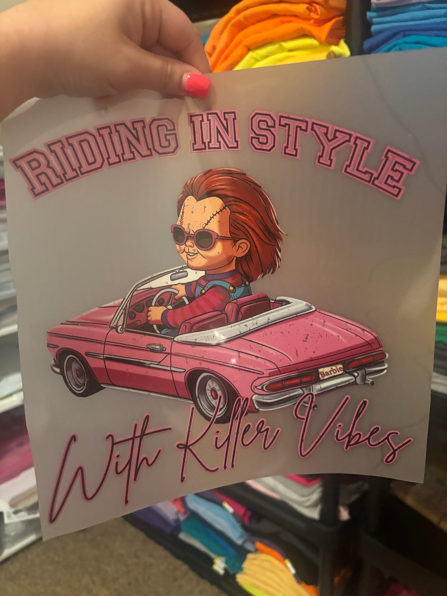 Doll in car