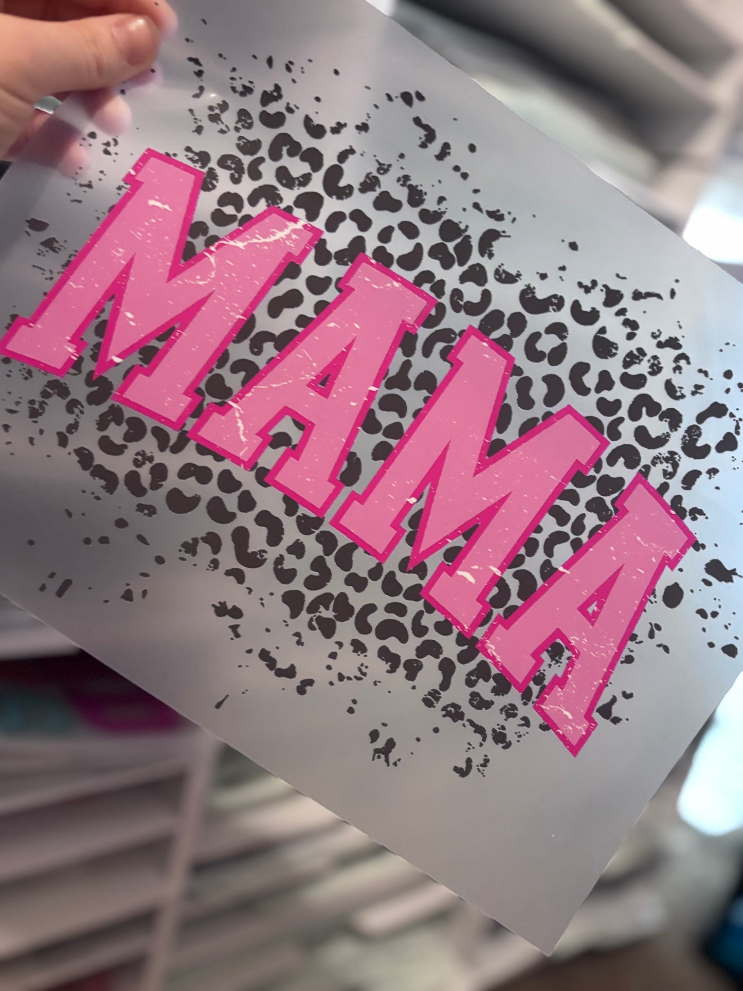 Pink Mama Cheetah Distressed