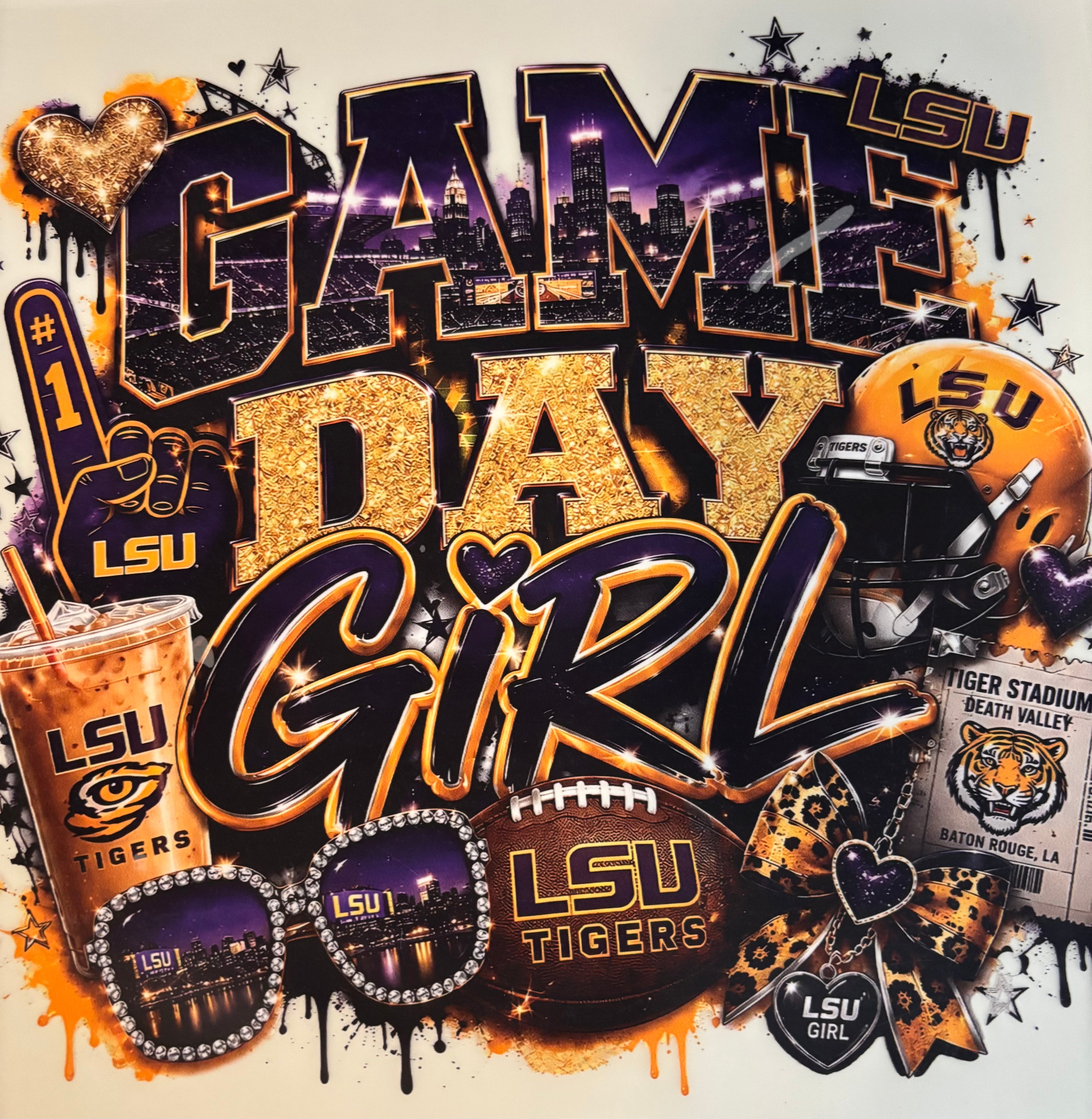 Game Day Girl LSU Tee Design