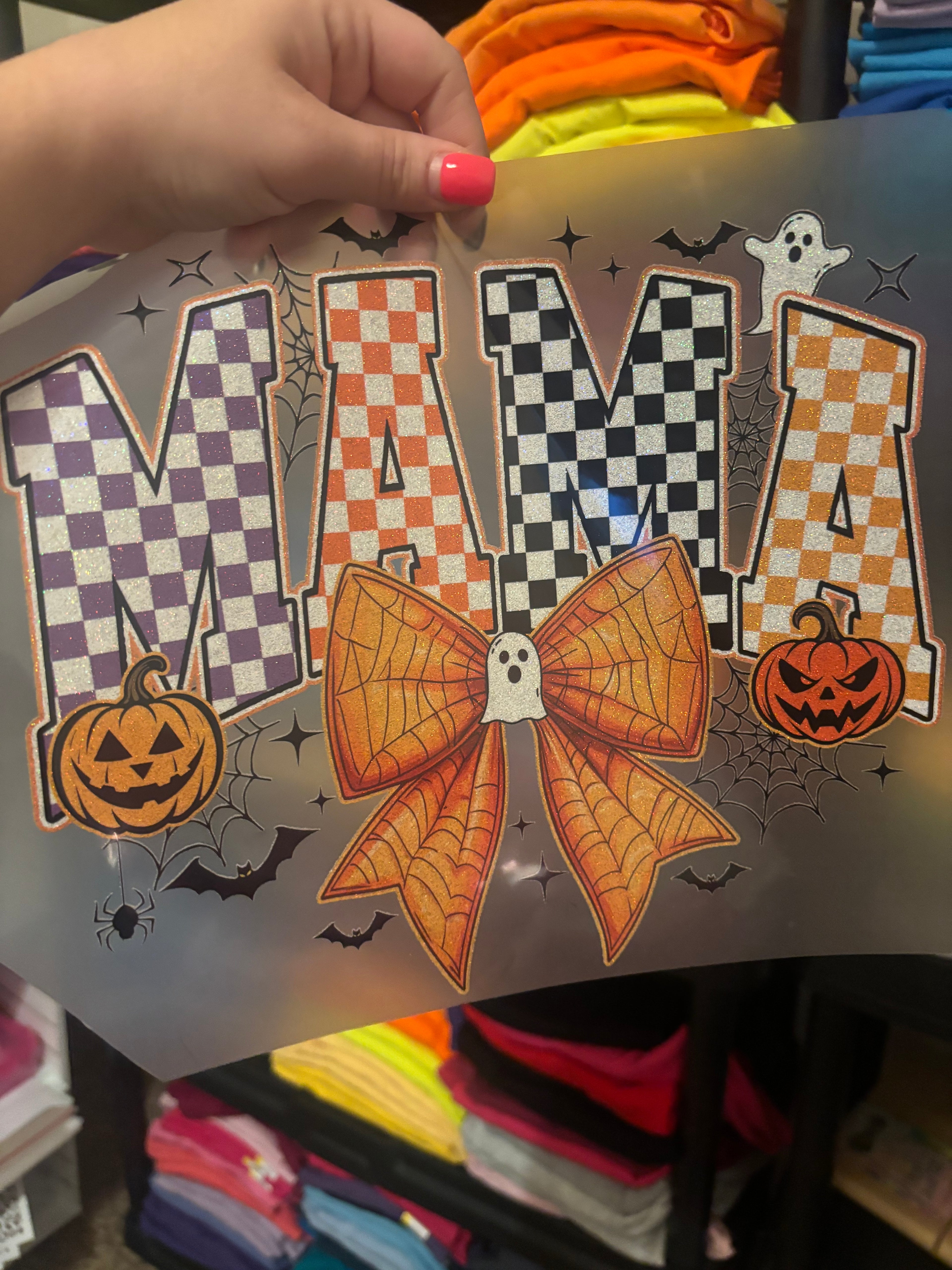 Checkered Mama. Glitter