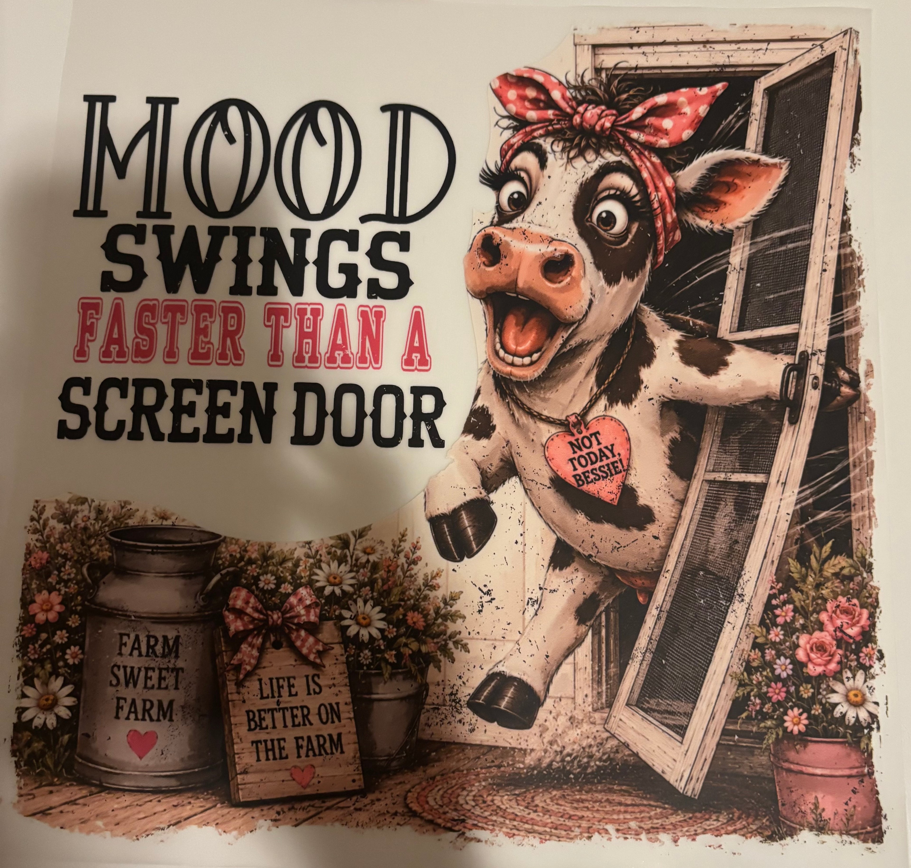 Mood swings faster than a screen door tee design