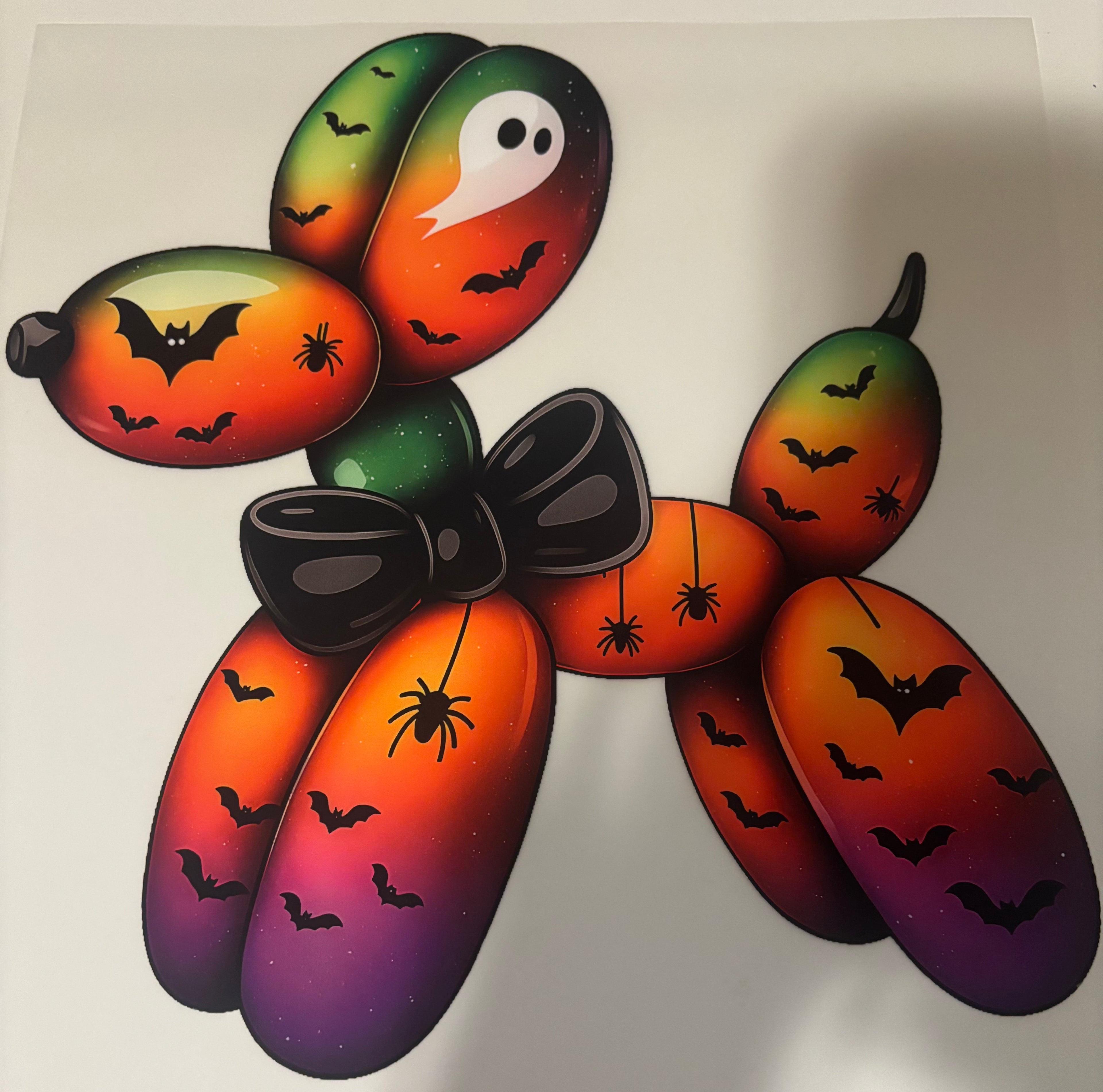 Spider web balloon dog tee design