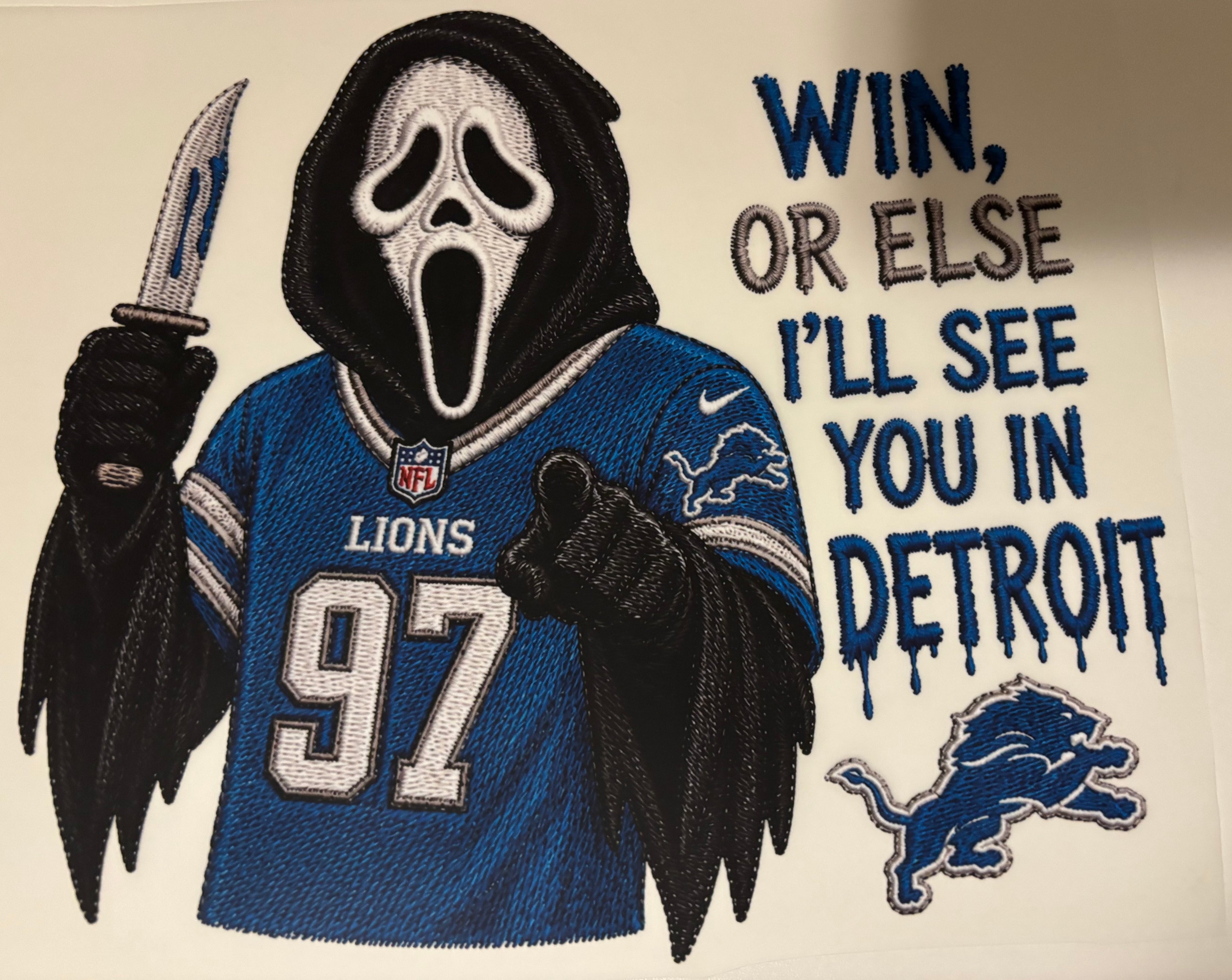 Lions Ghostface Team Tee Design