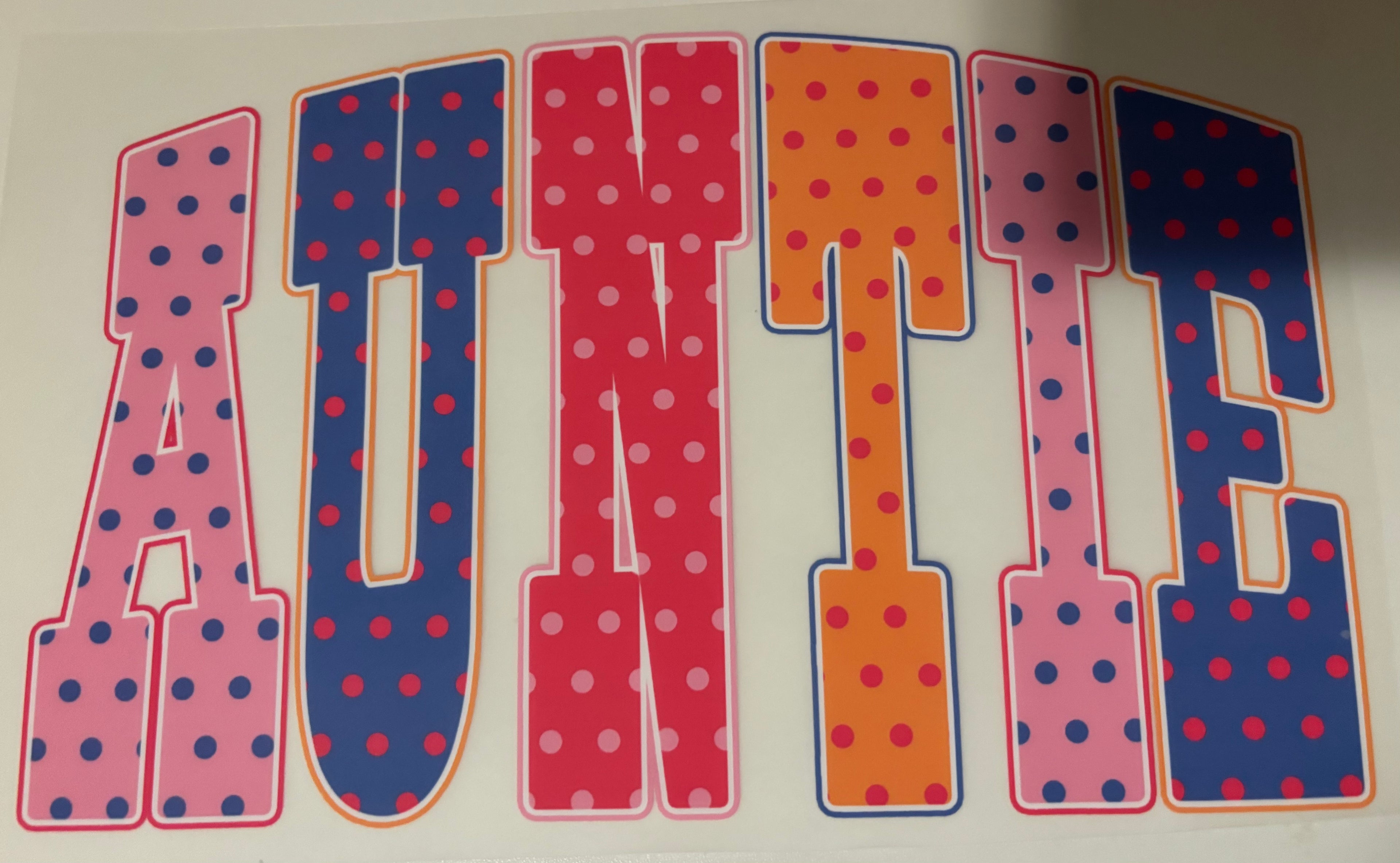 Polka Dot Auntie Tee Design
