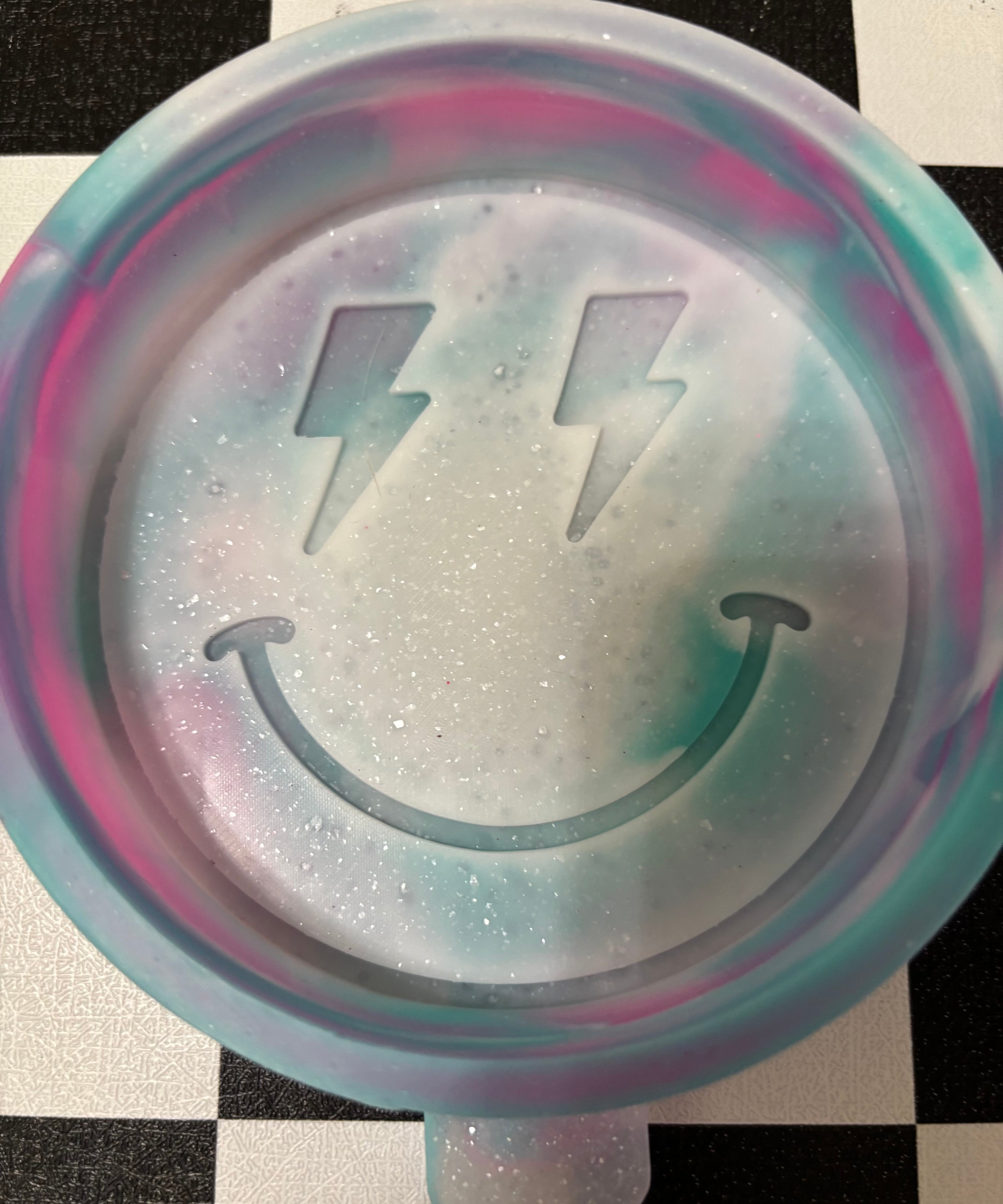 Custom Thunderbolt eyes Smiley Freshie Mold