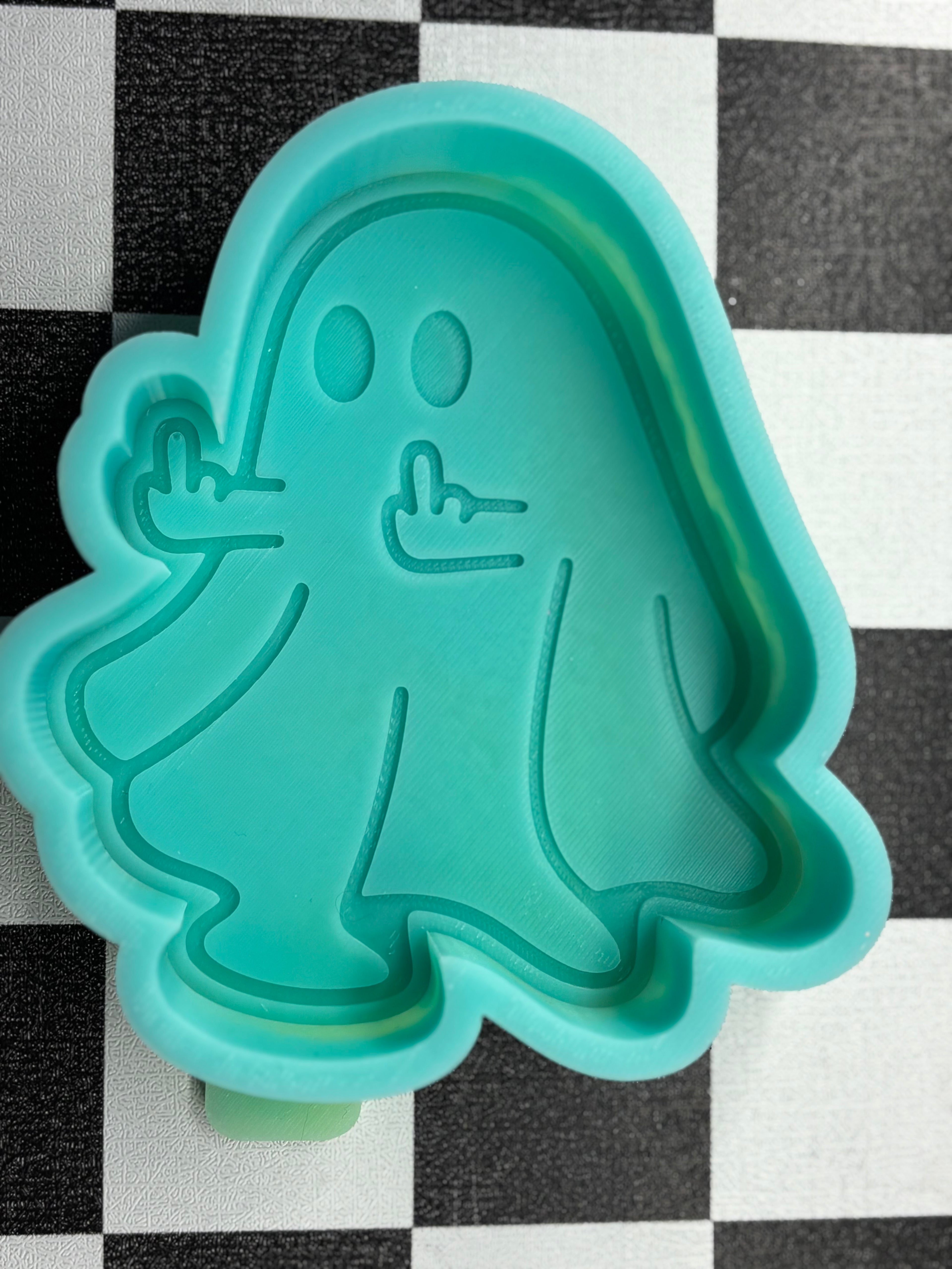 Custom middle finger ghost freshie mold