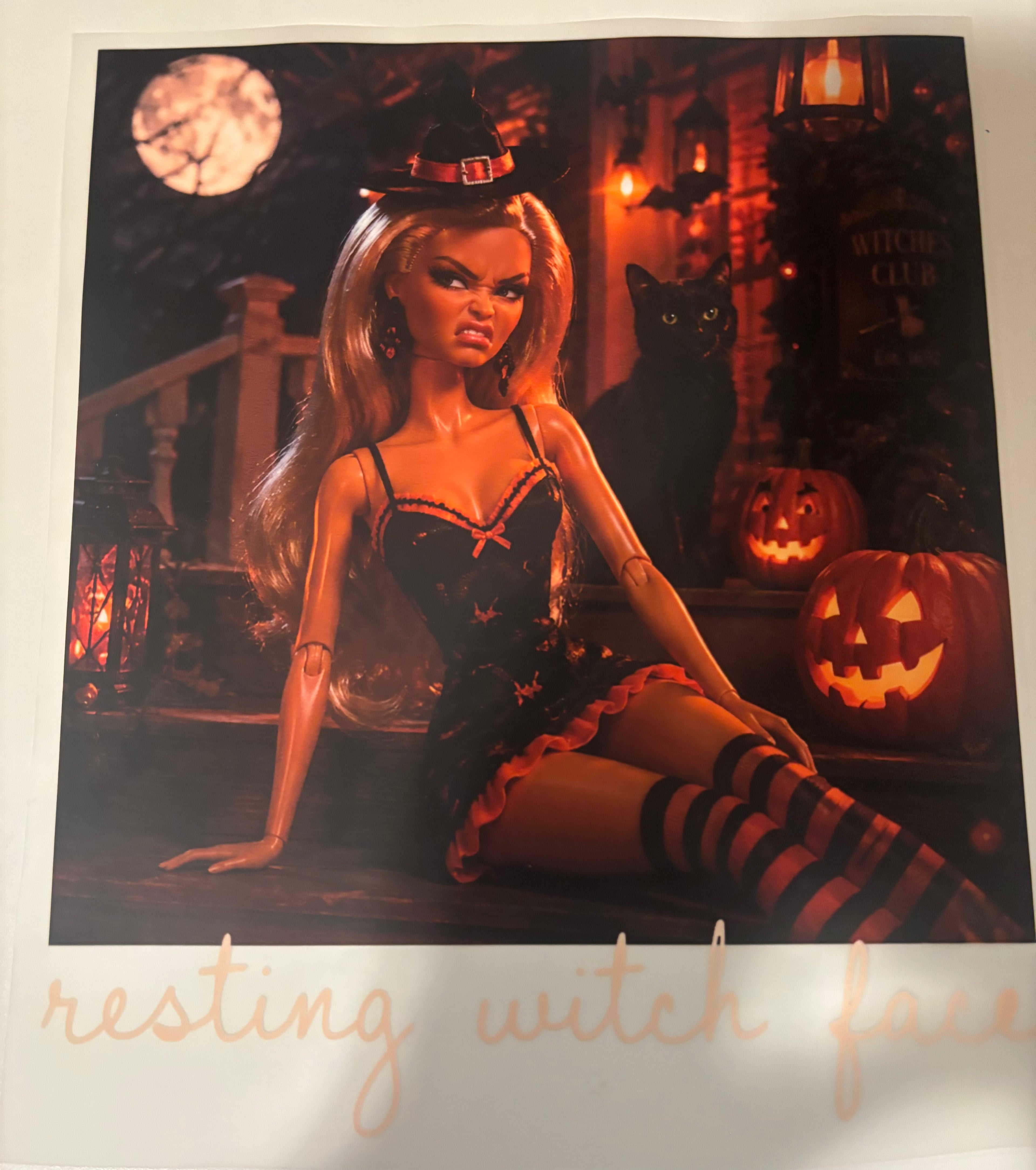 Resting witch face tee design