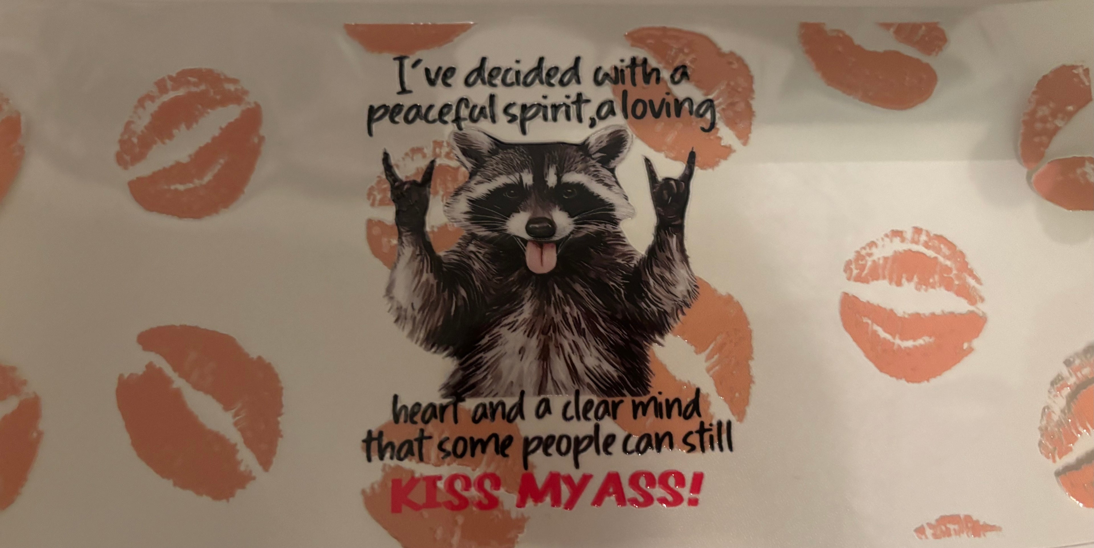 Funny Racoon 16oz Cup Wrap