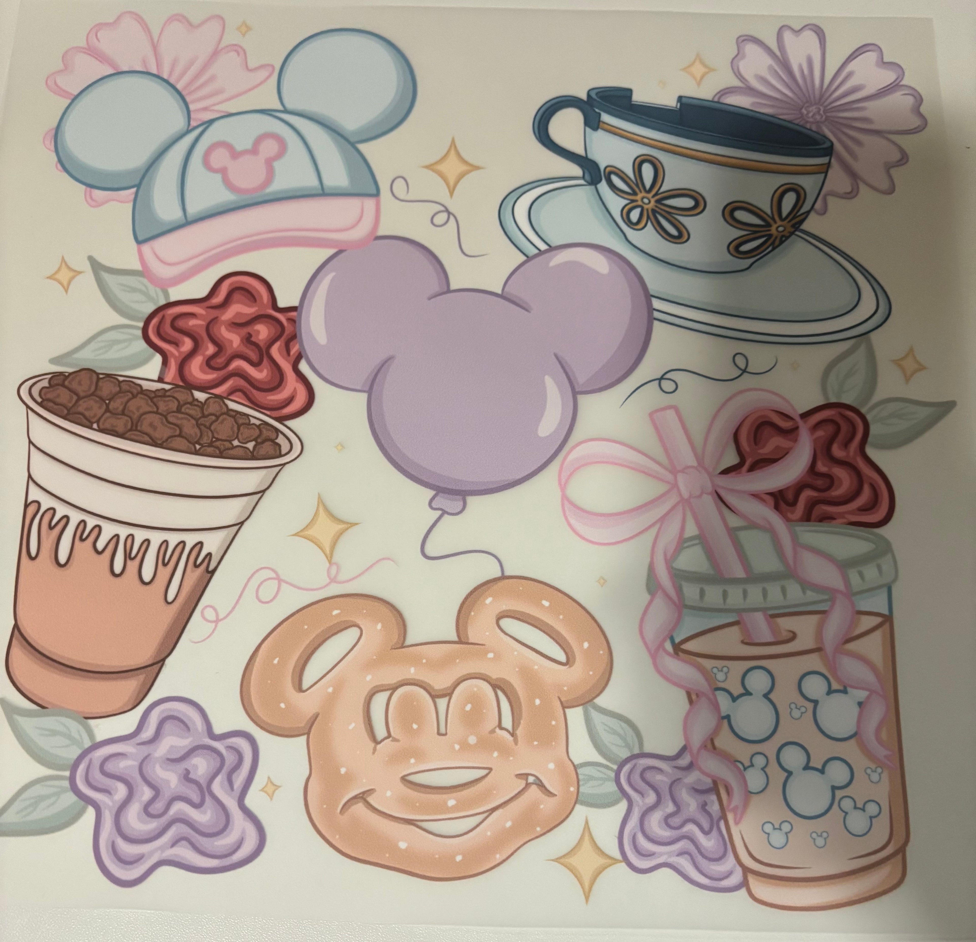 Mouse Pastel Collage Tee Design