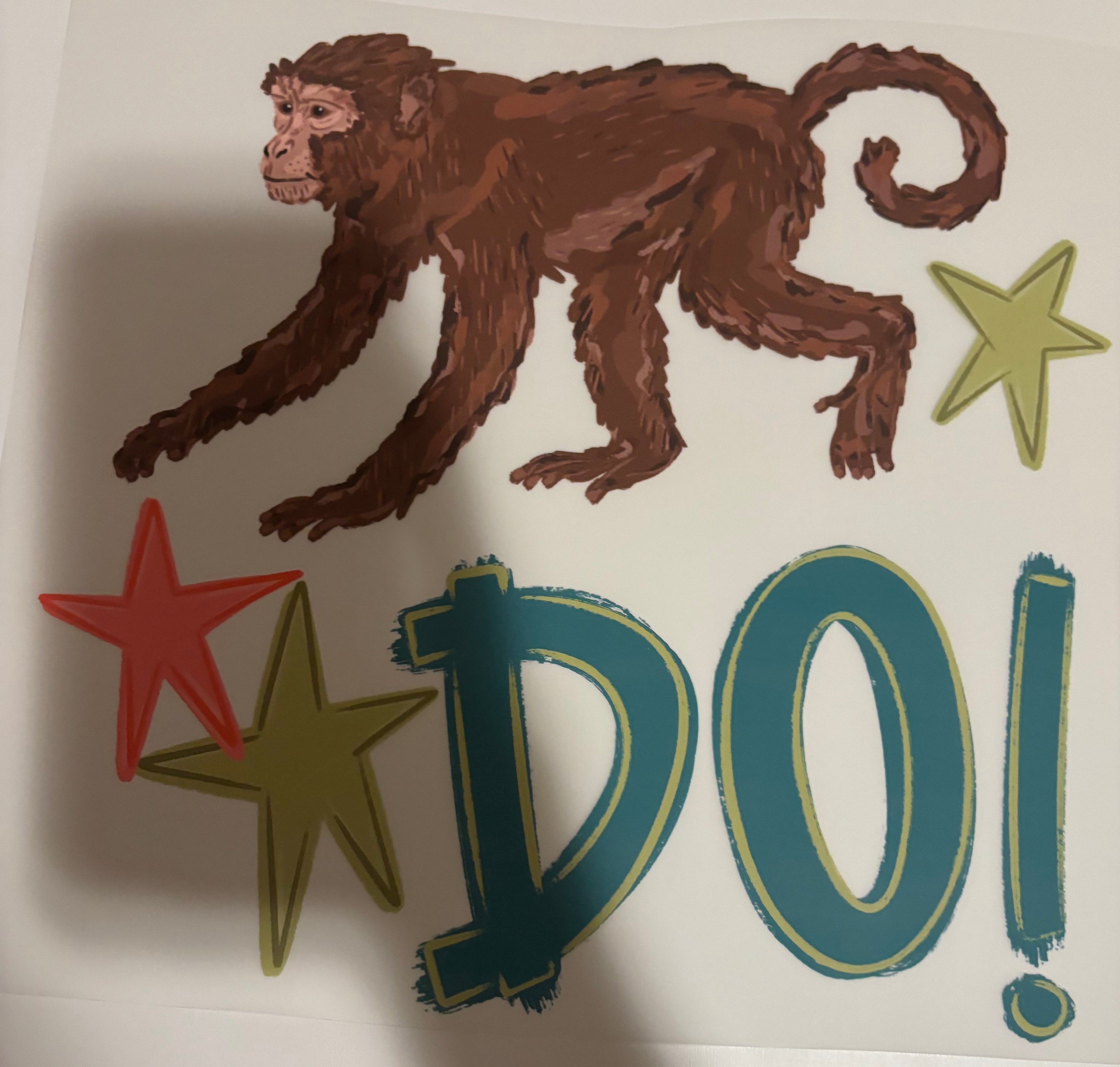 Front & back monkey see monkey do tee design