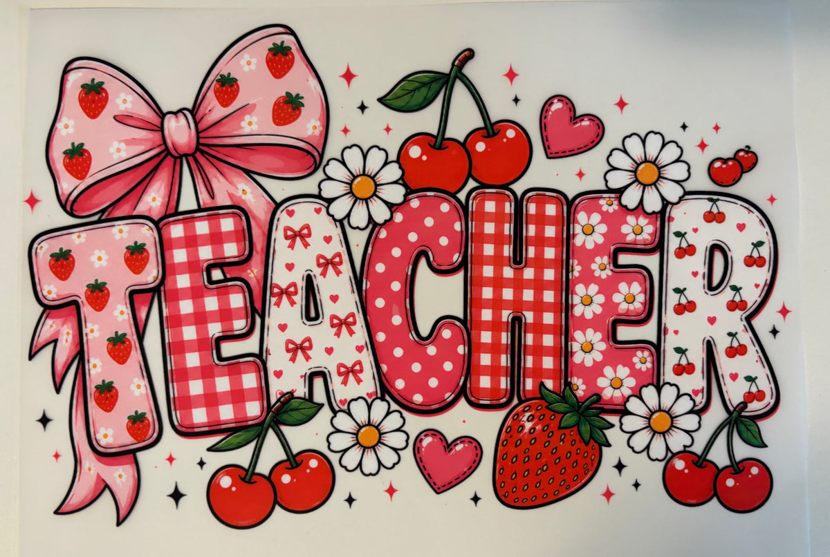 Strawberry Teacher Tee Design