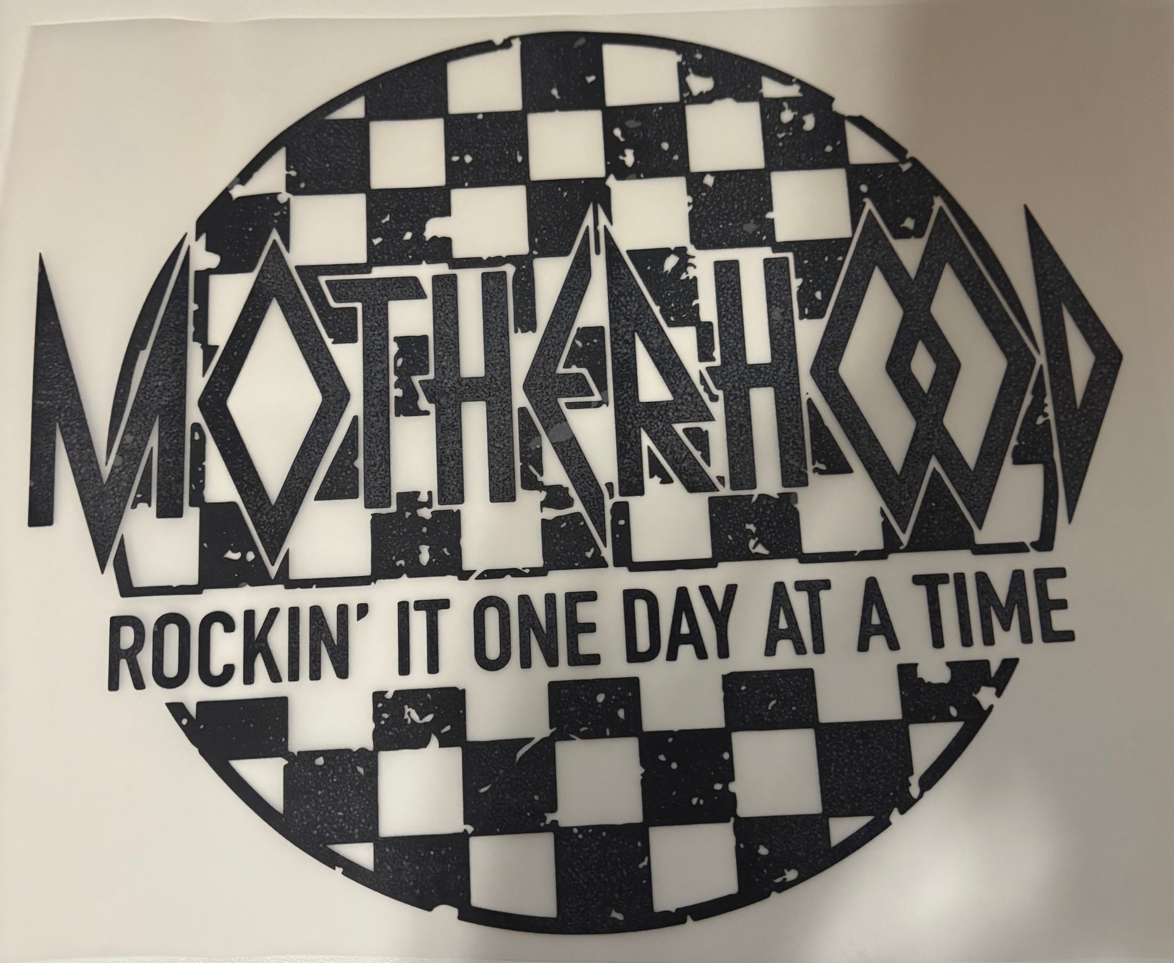 Motherhood Rockin it one day at a time Tee Design