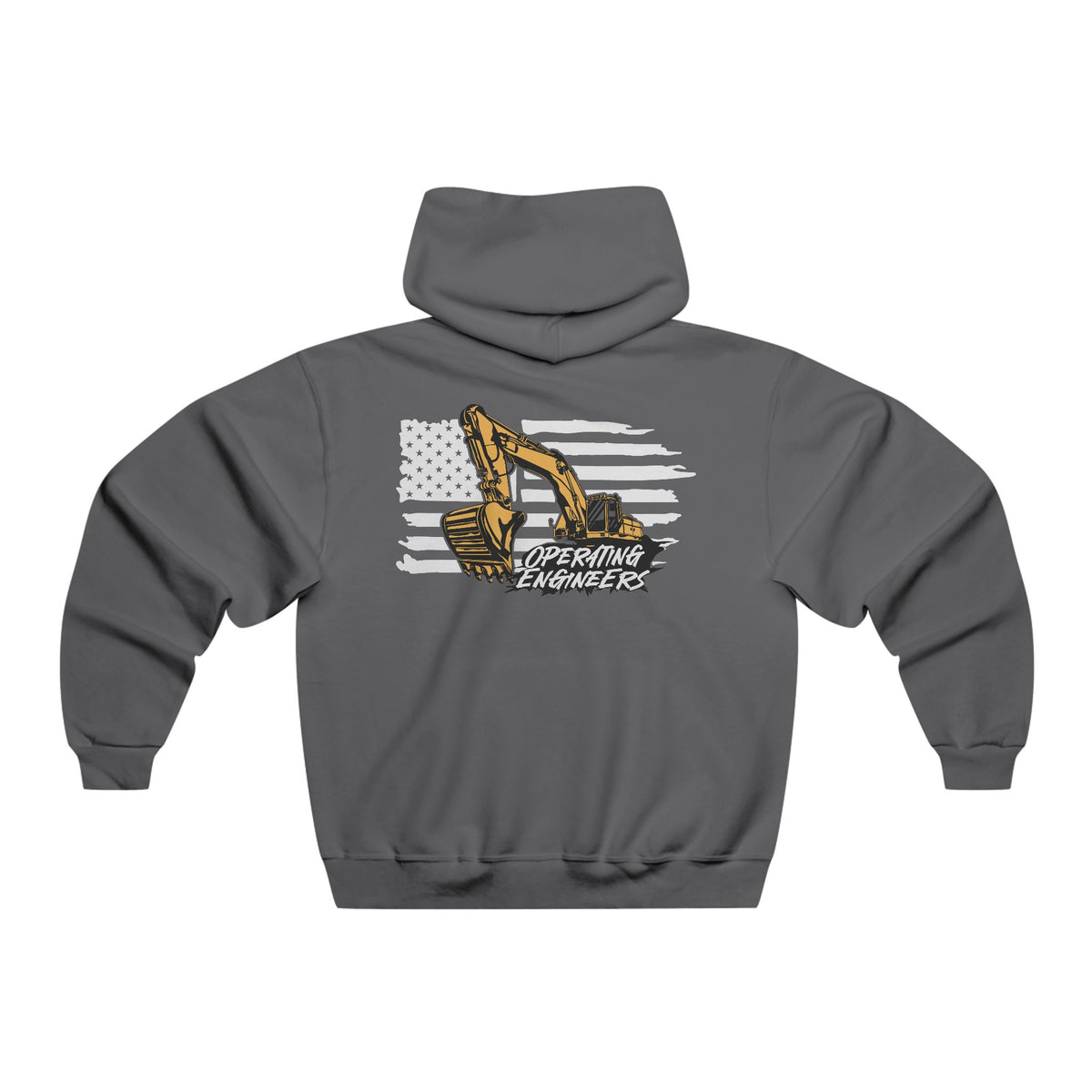 Local 12 Grey Hoodie With Excavator