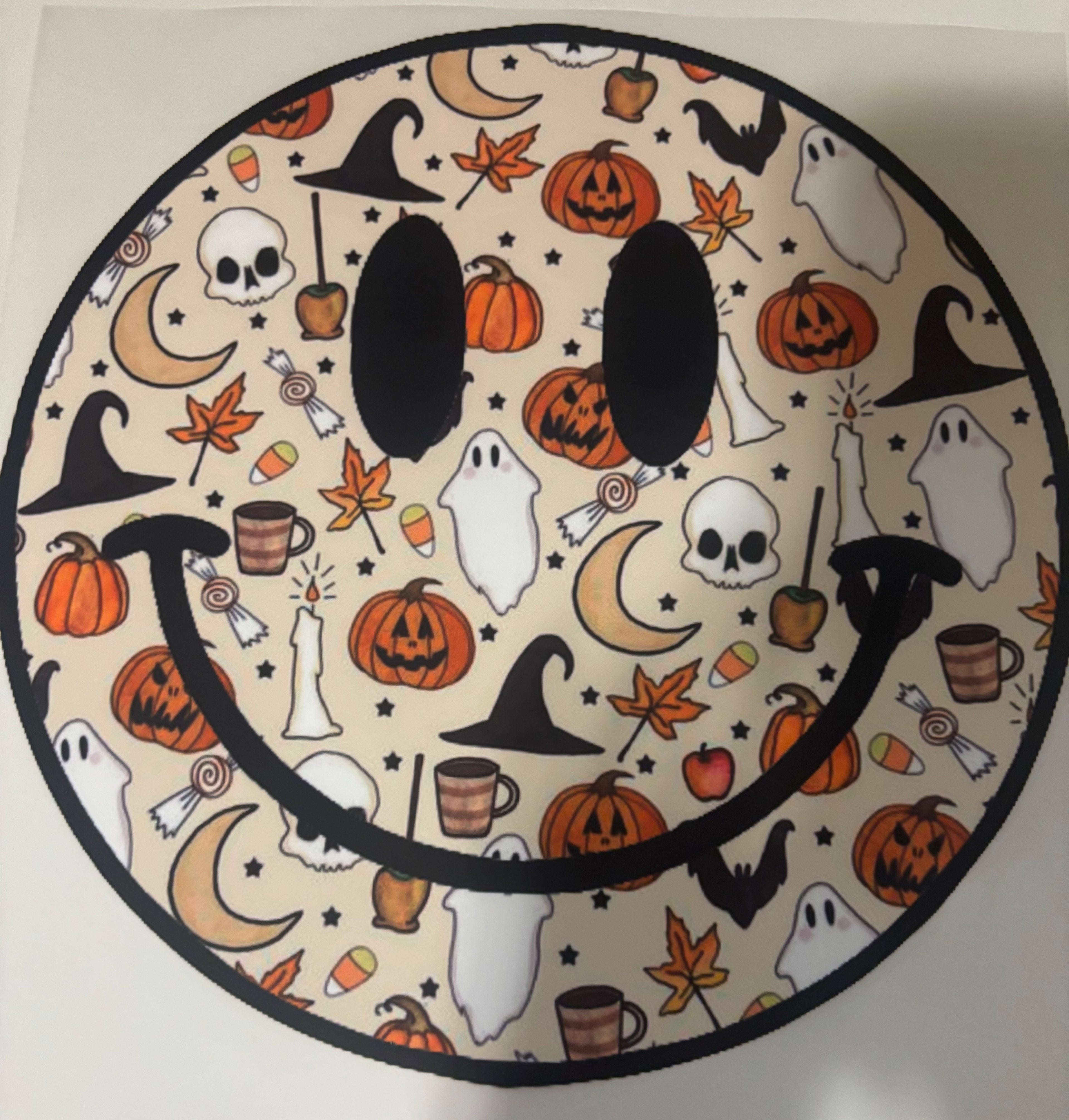 Ghost smiley tee design