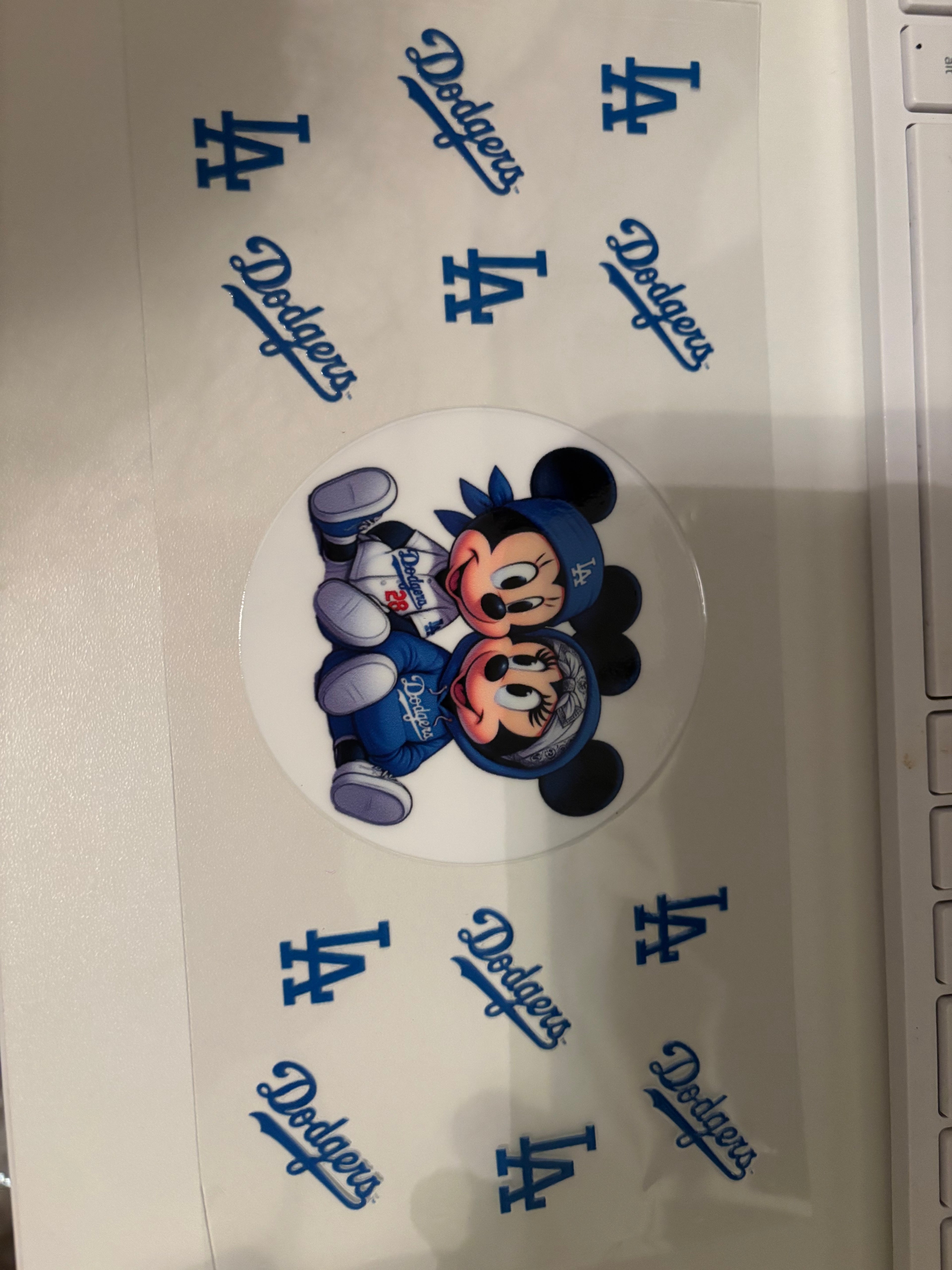 Minnie & Mickey La Dodgers 16 oz Cup Wrap