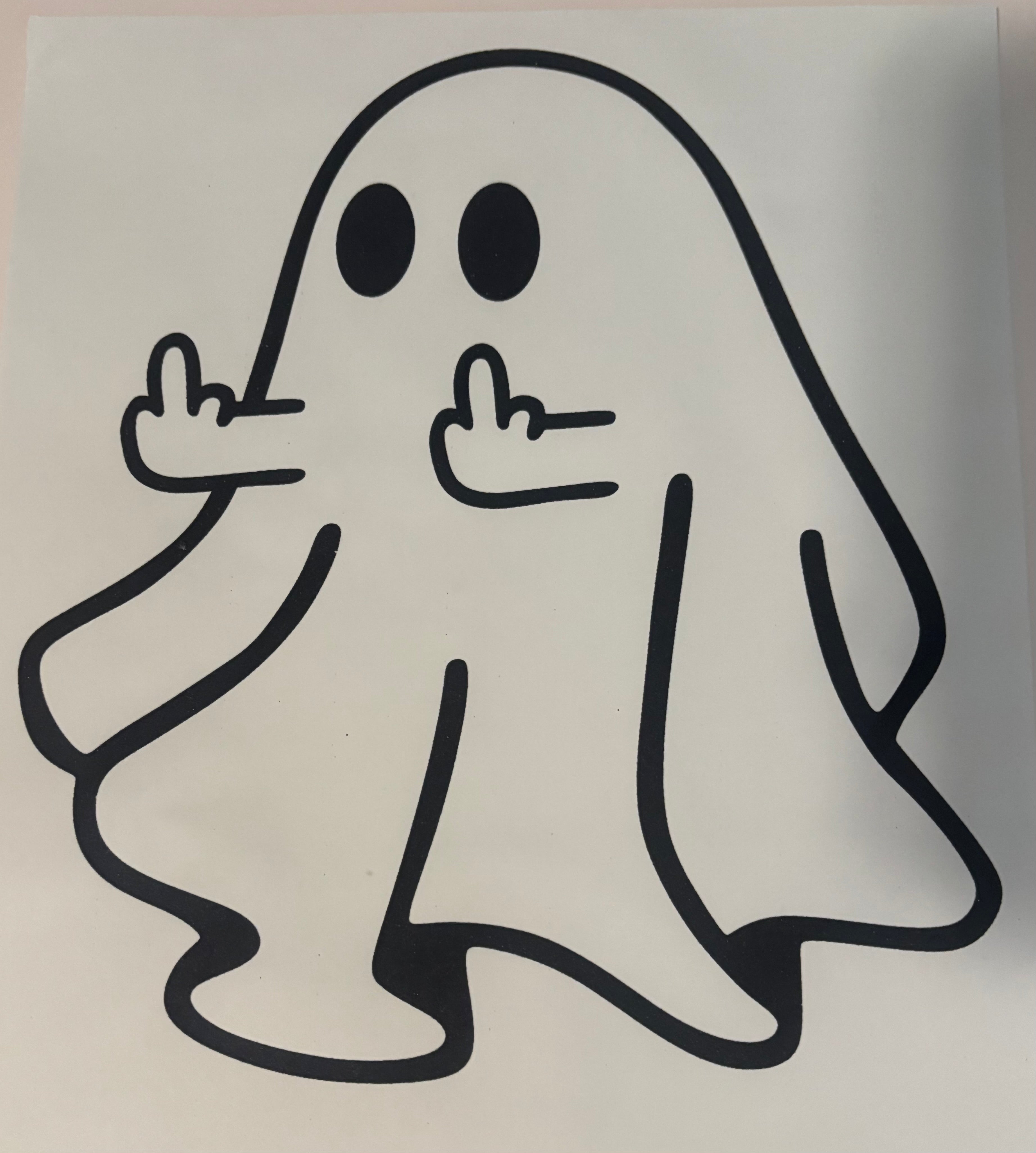 Flipping Off Ghost Tee Design