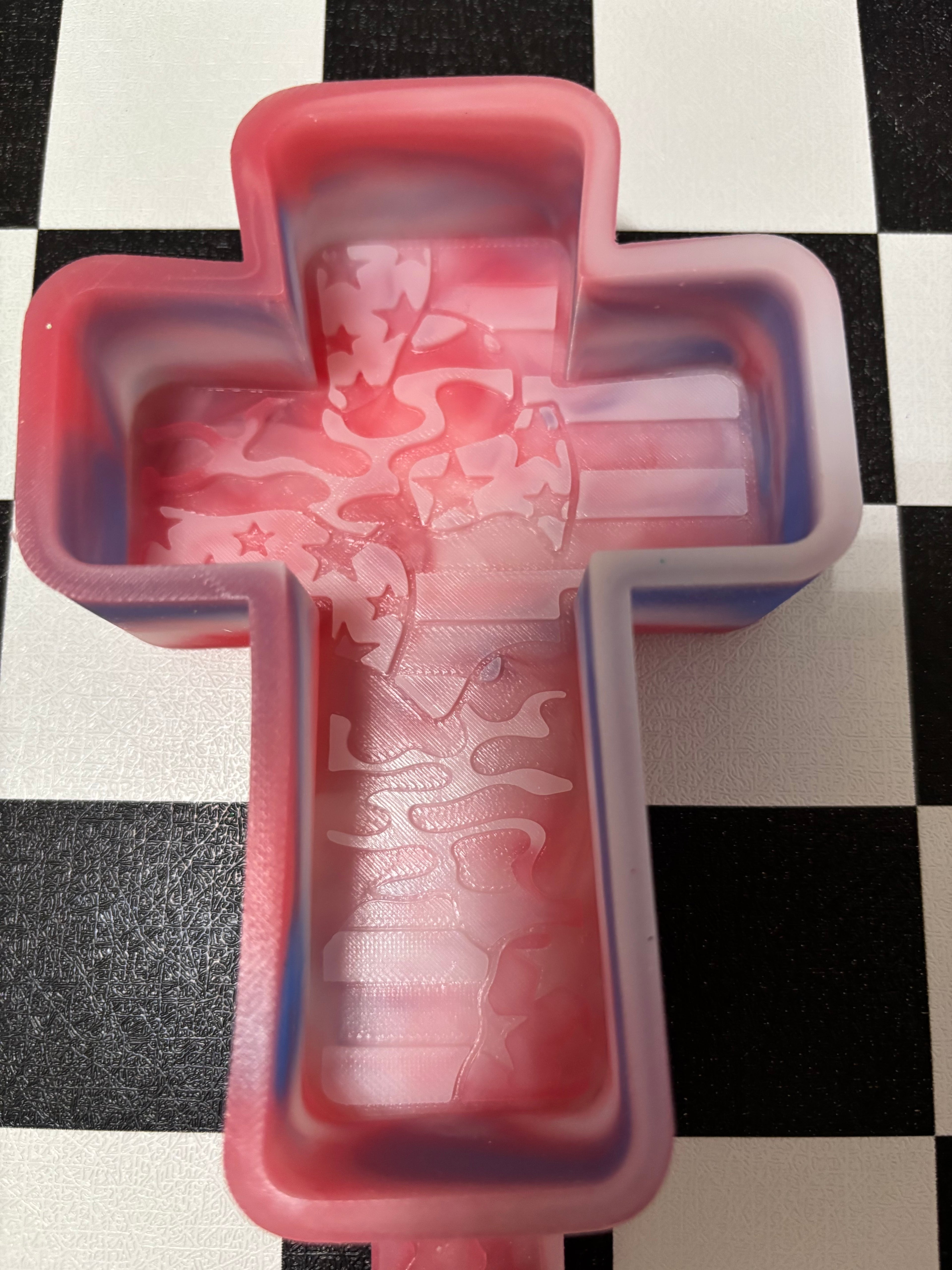 Custom Camo flag Cross Freshie Mold