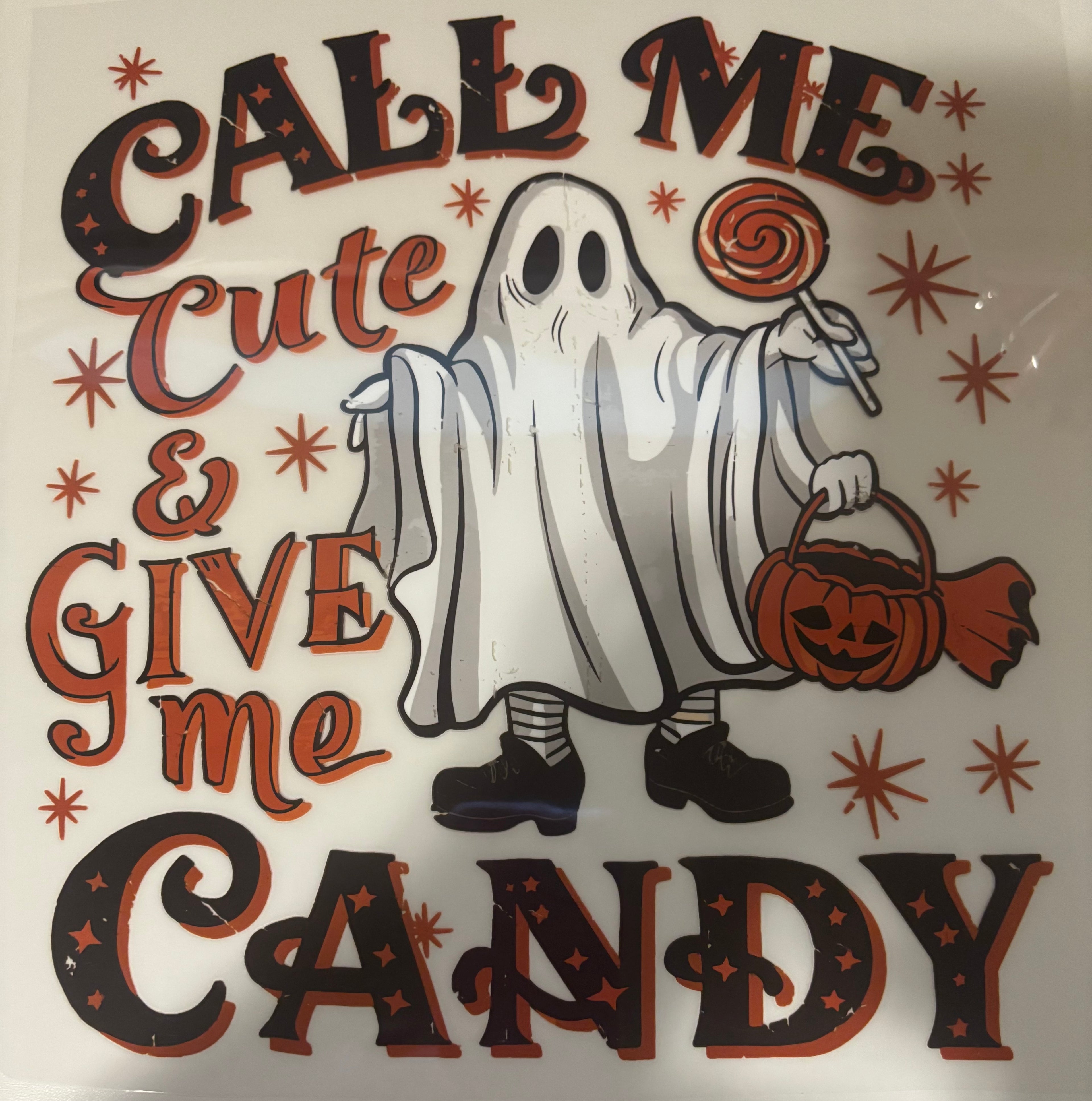 Call me cute & give me candy tee design