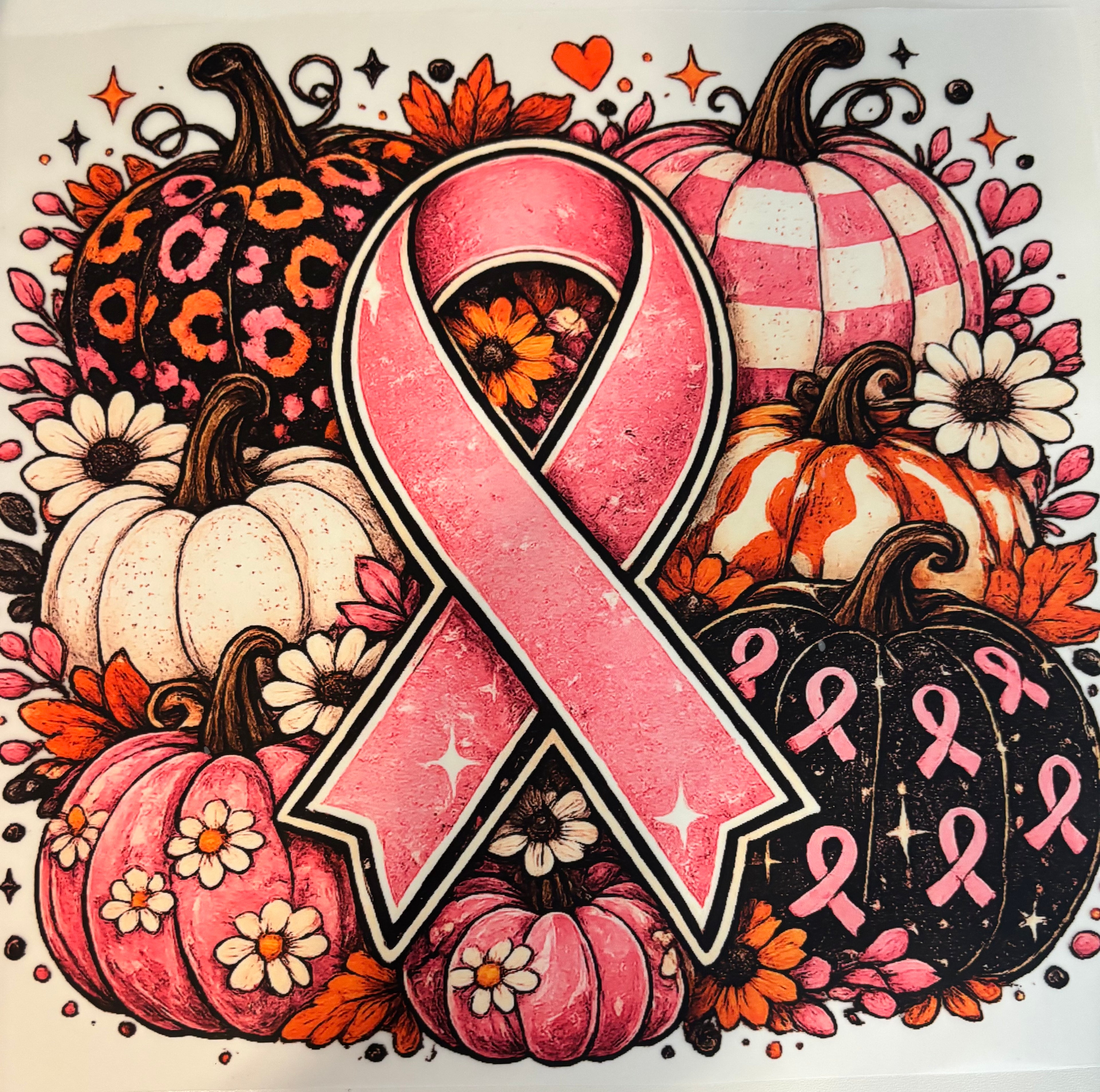 Breast Cancer Awareness Pumpkin Tee Design