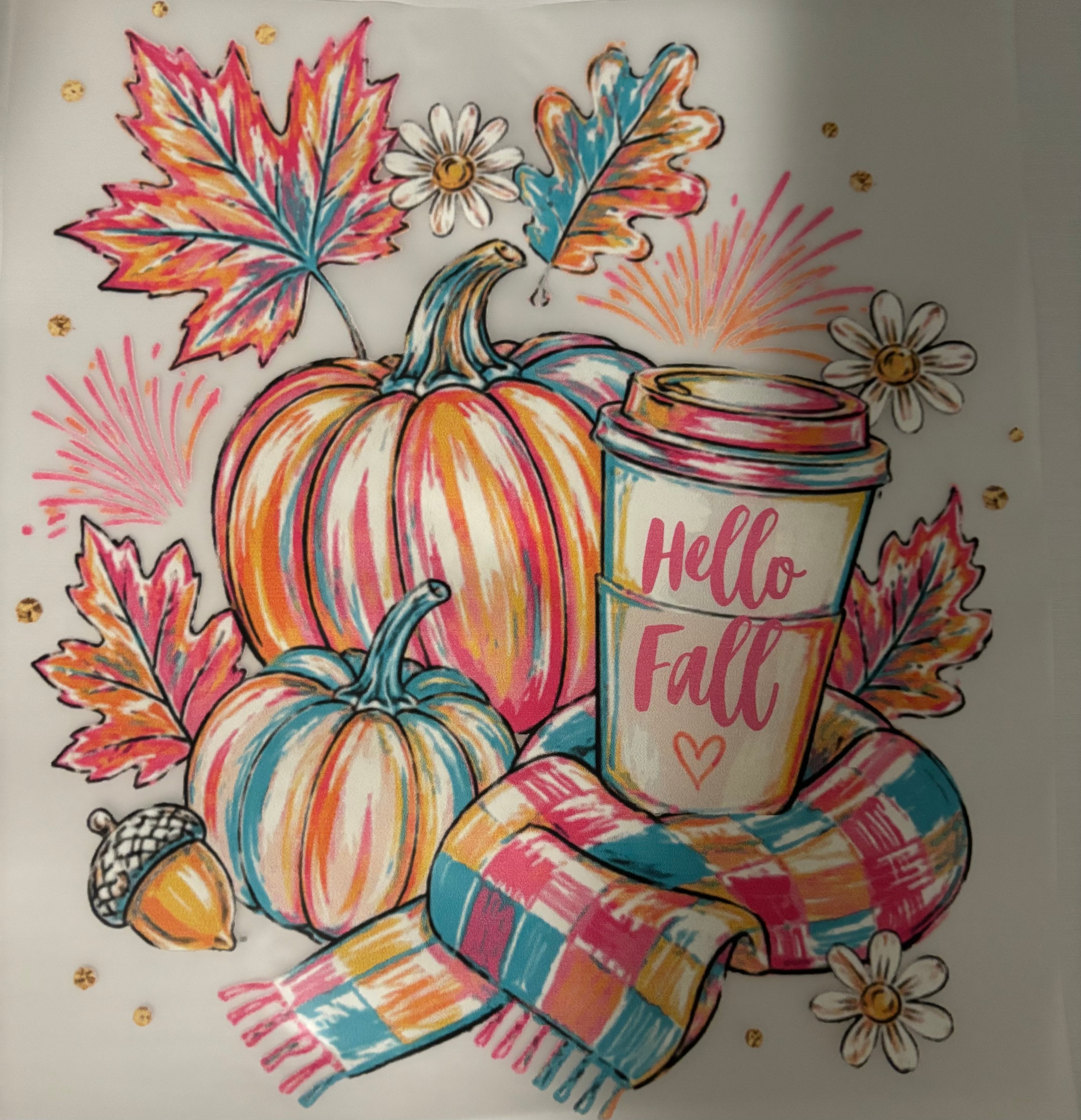 Hello fall tee design