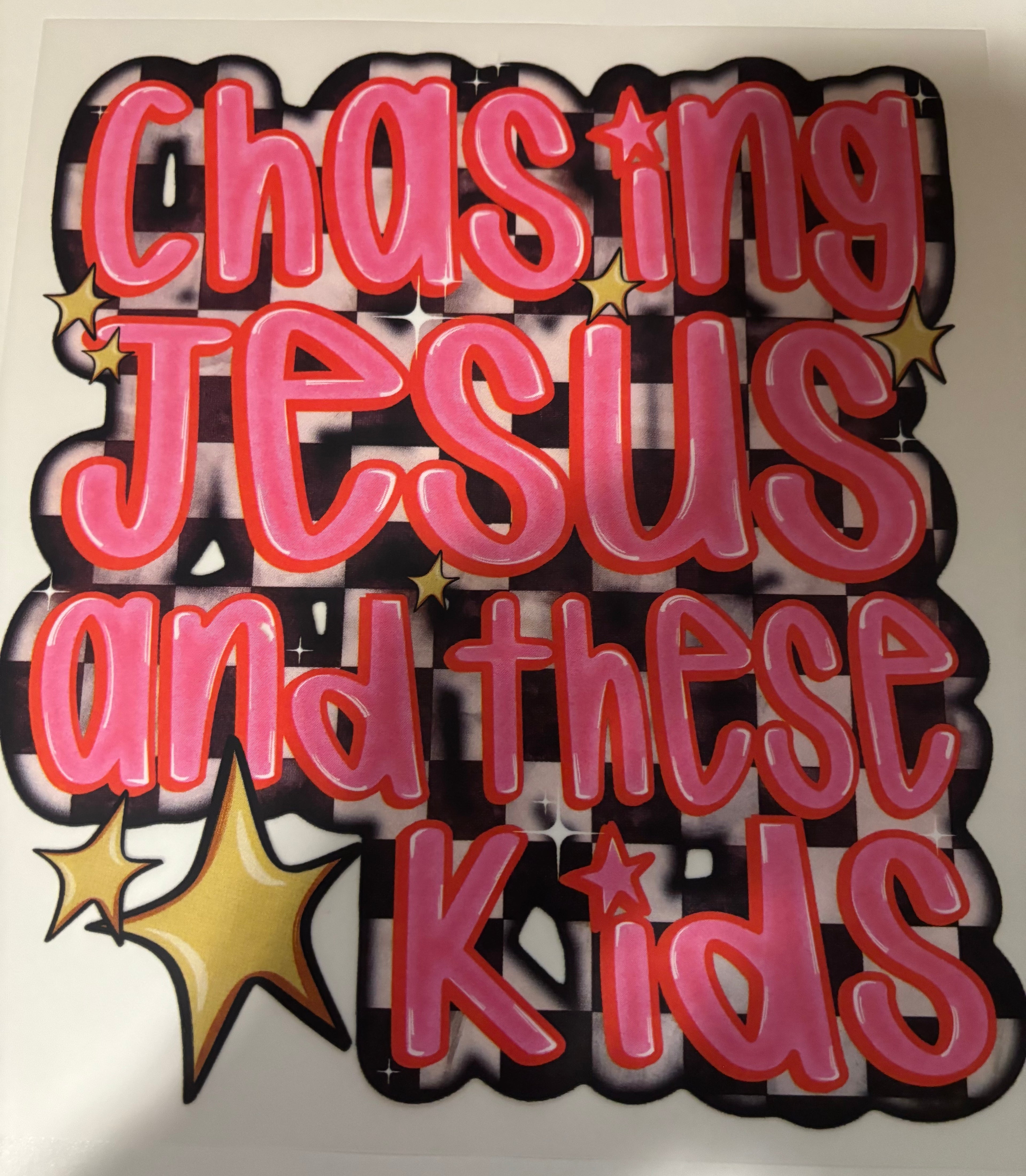 Chasing Jesus and these kids tee design