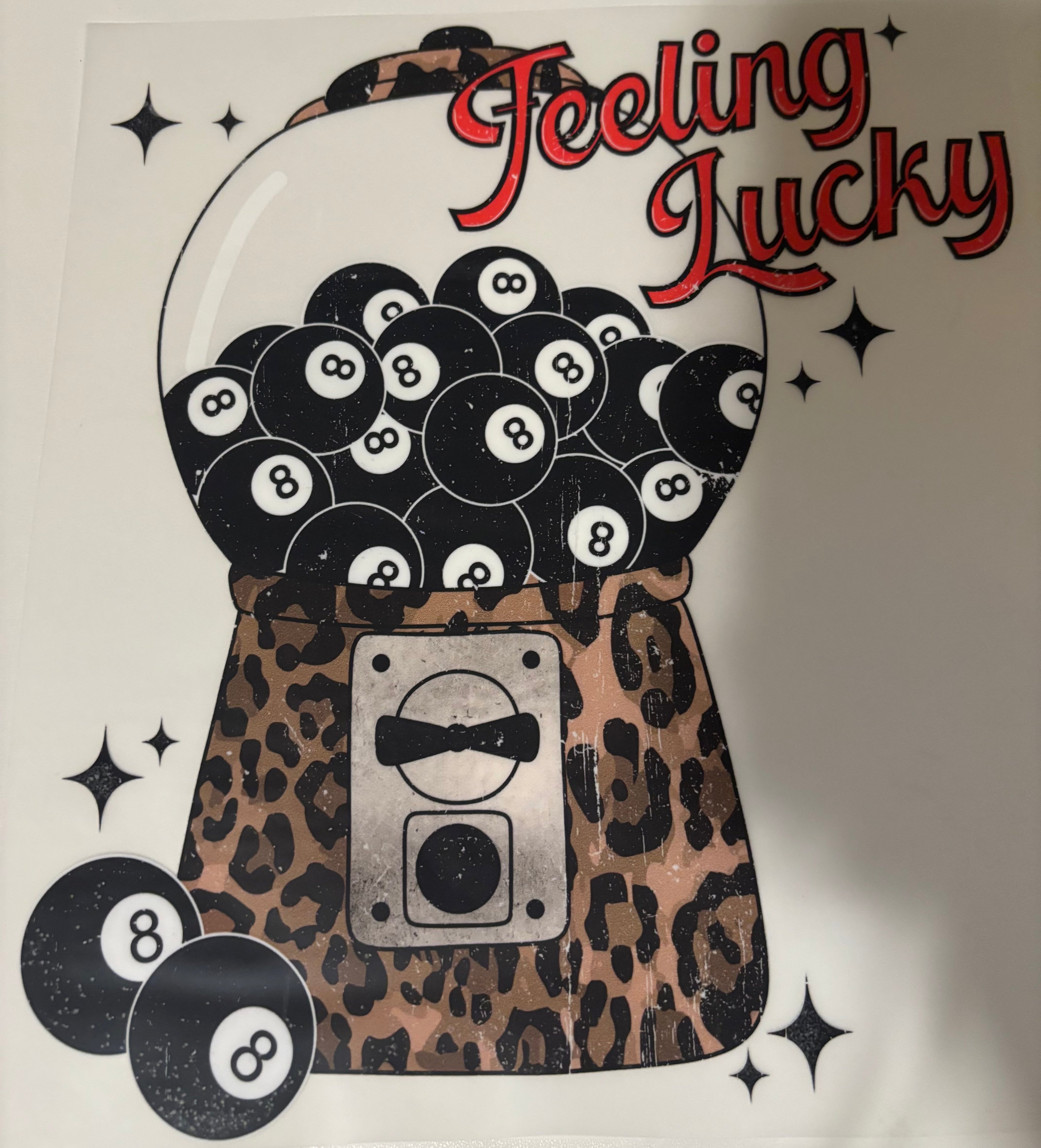 Feeling Lucky Eight Ball machine tee design