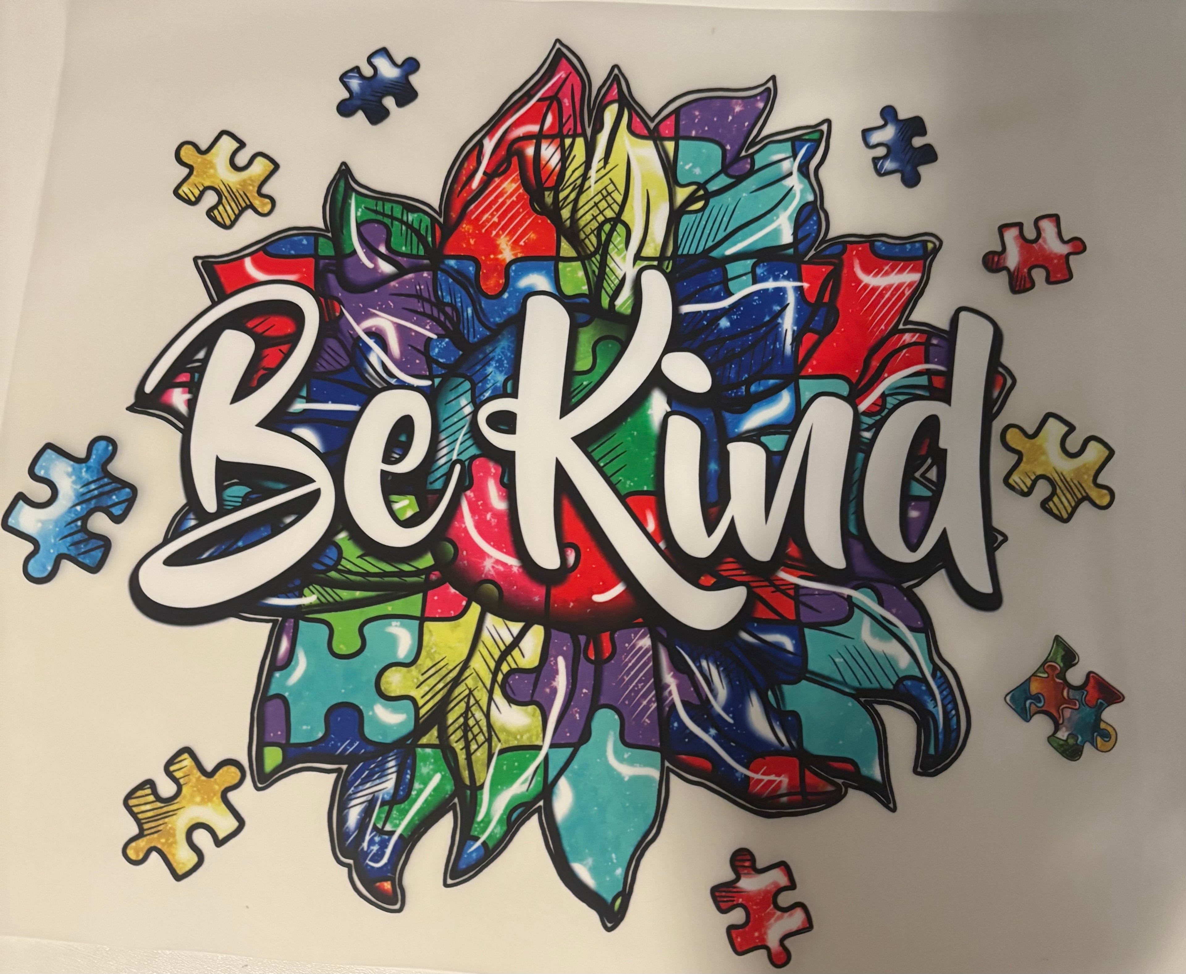 Be Kind Autism Flower Tee Design
