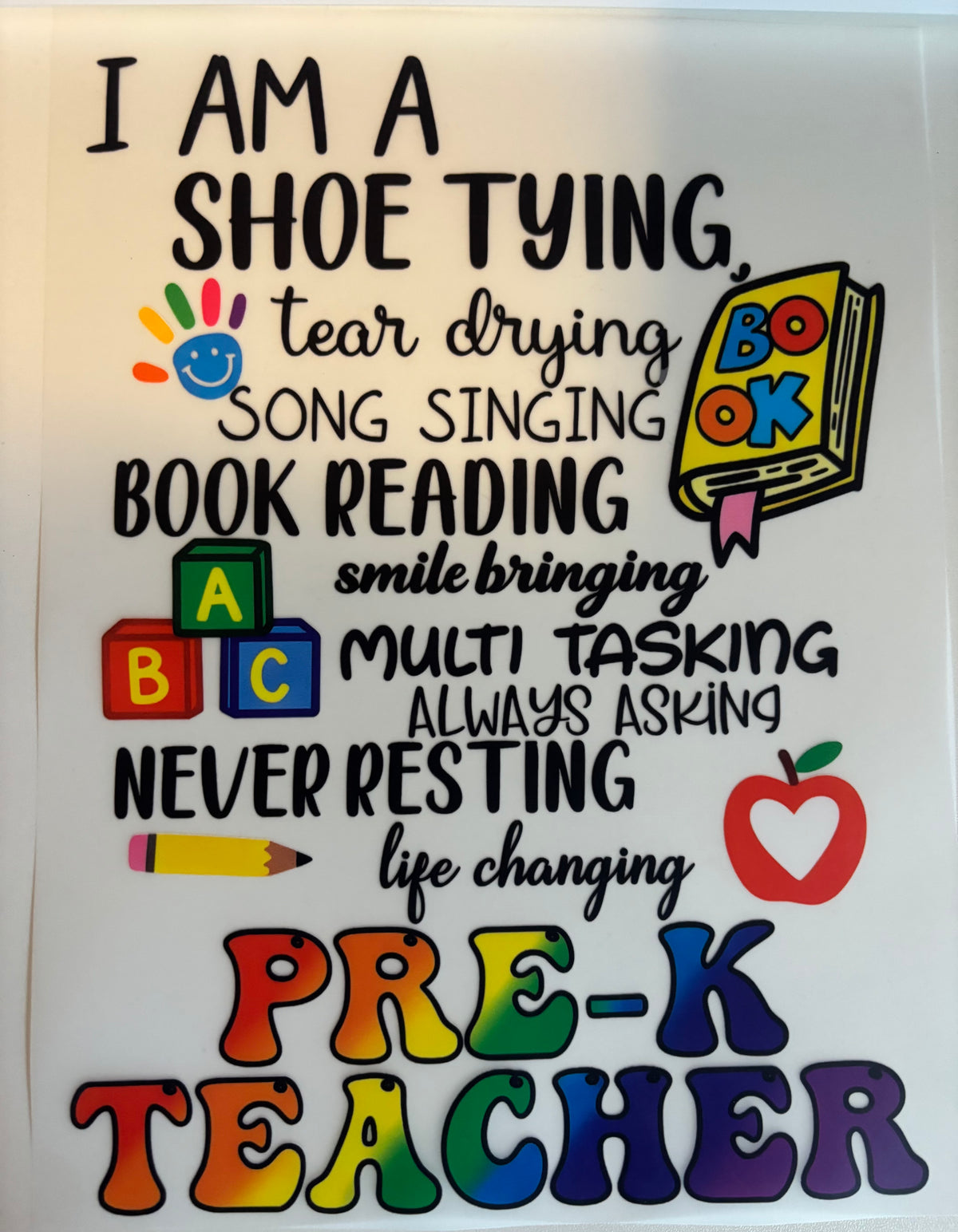 Pre K Teacher Tee Design