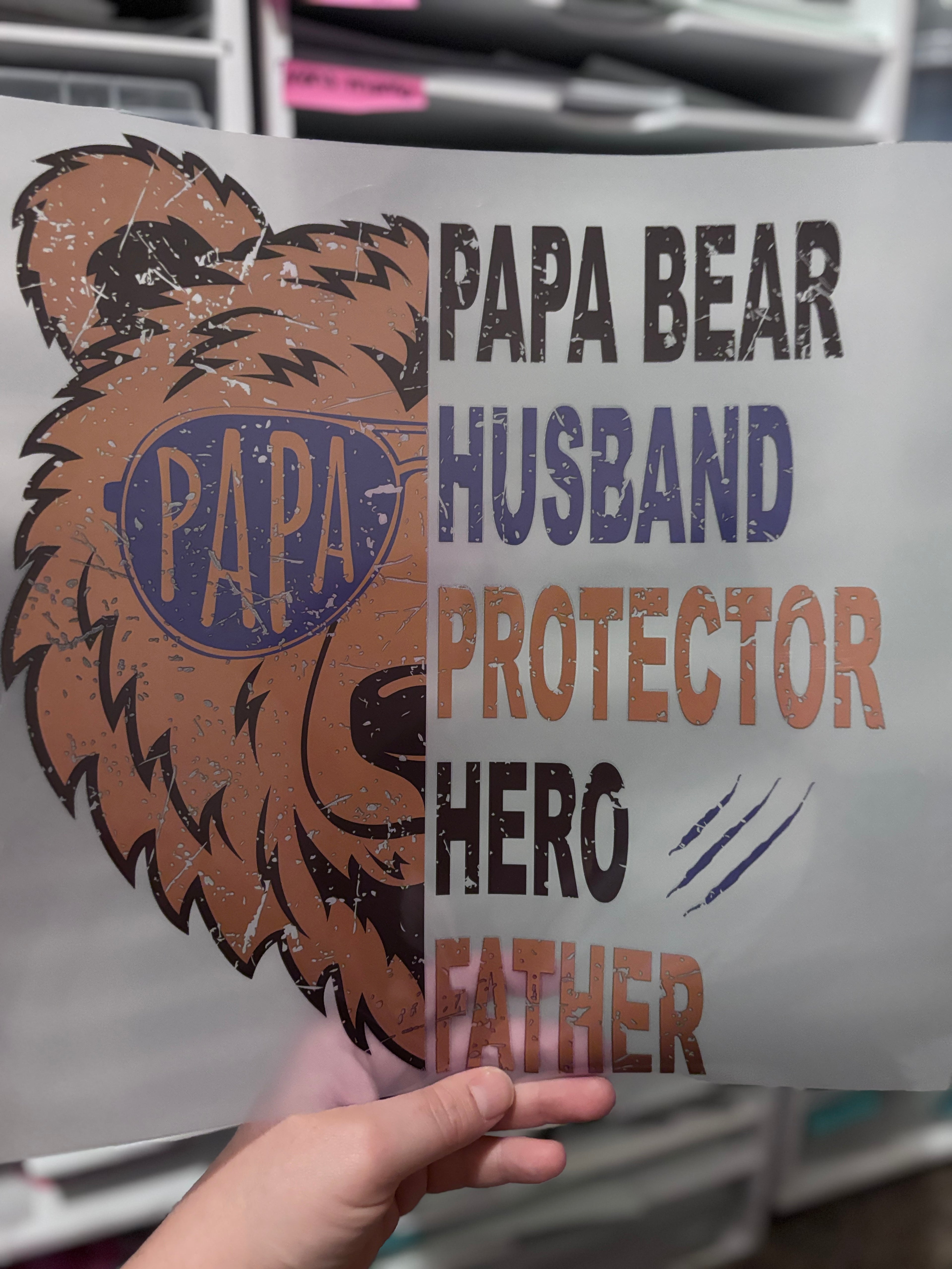 Papa Bear.Husband.Hero.Father Bear
