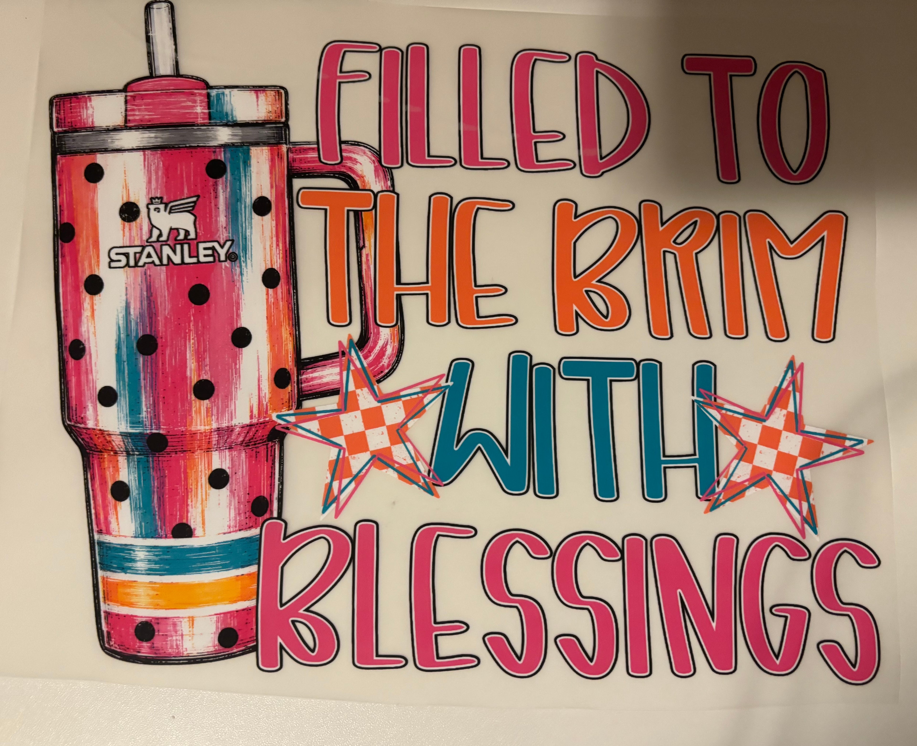 Filled to the brim with blessings tee design