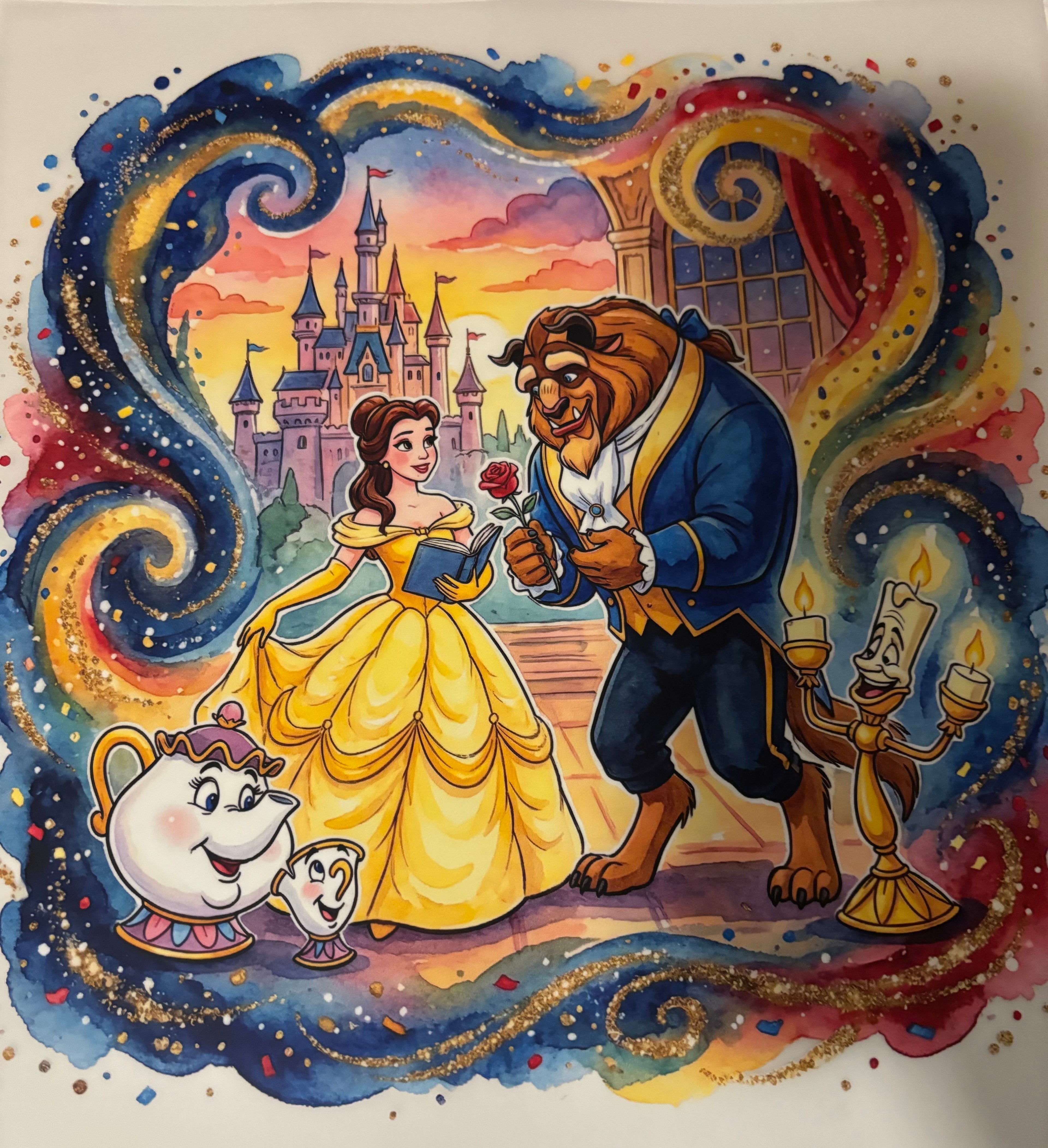 Beauty and the Beast Tee Design