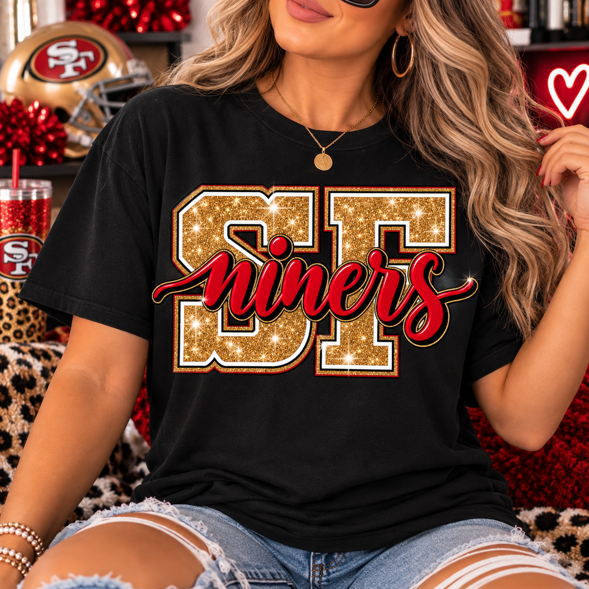 CC Faux Glitter Team Shirt