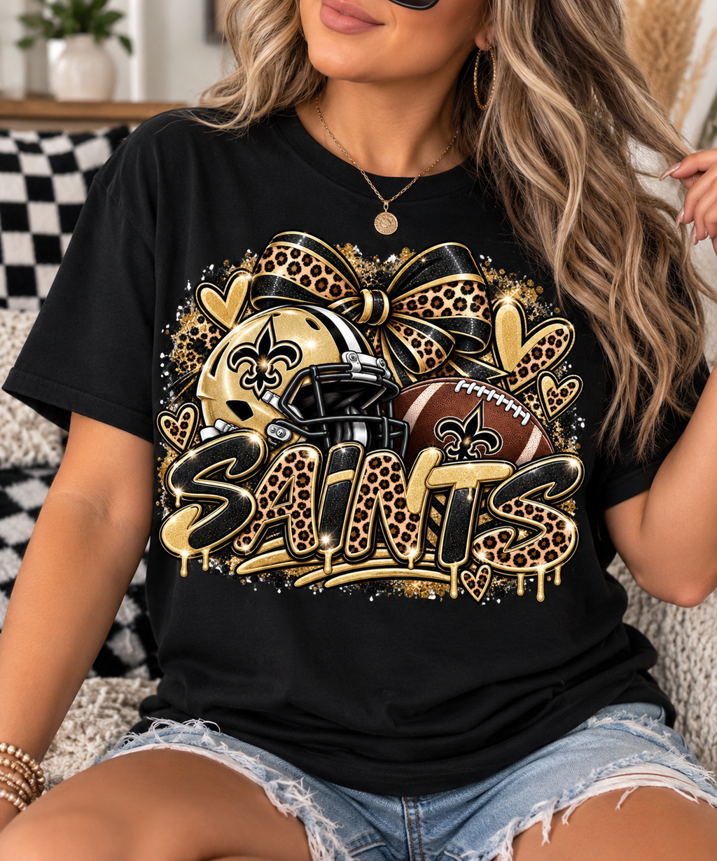CC Black & Gold Bow Tee