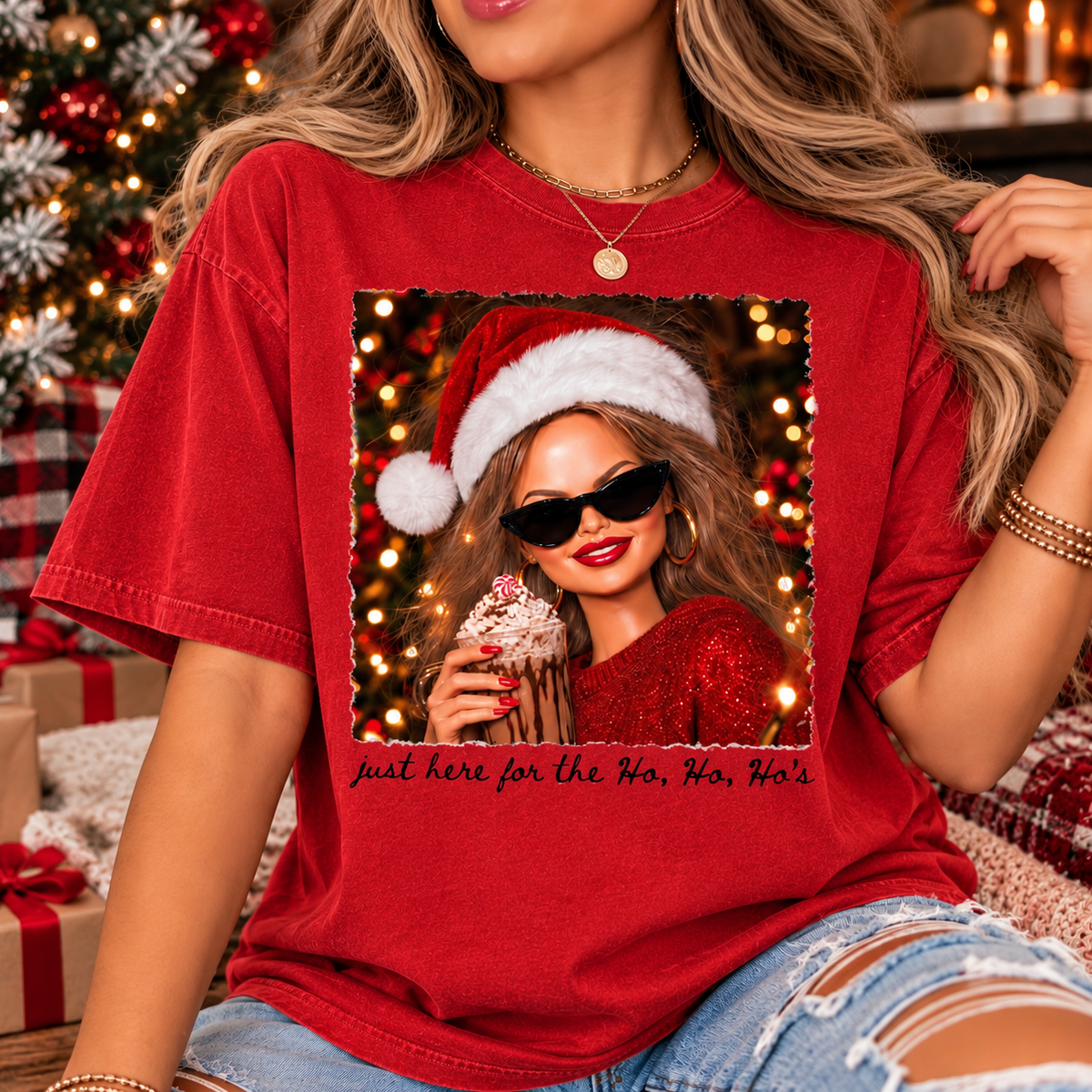 CC Just here for the Hos Hos Hos Tee