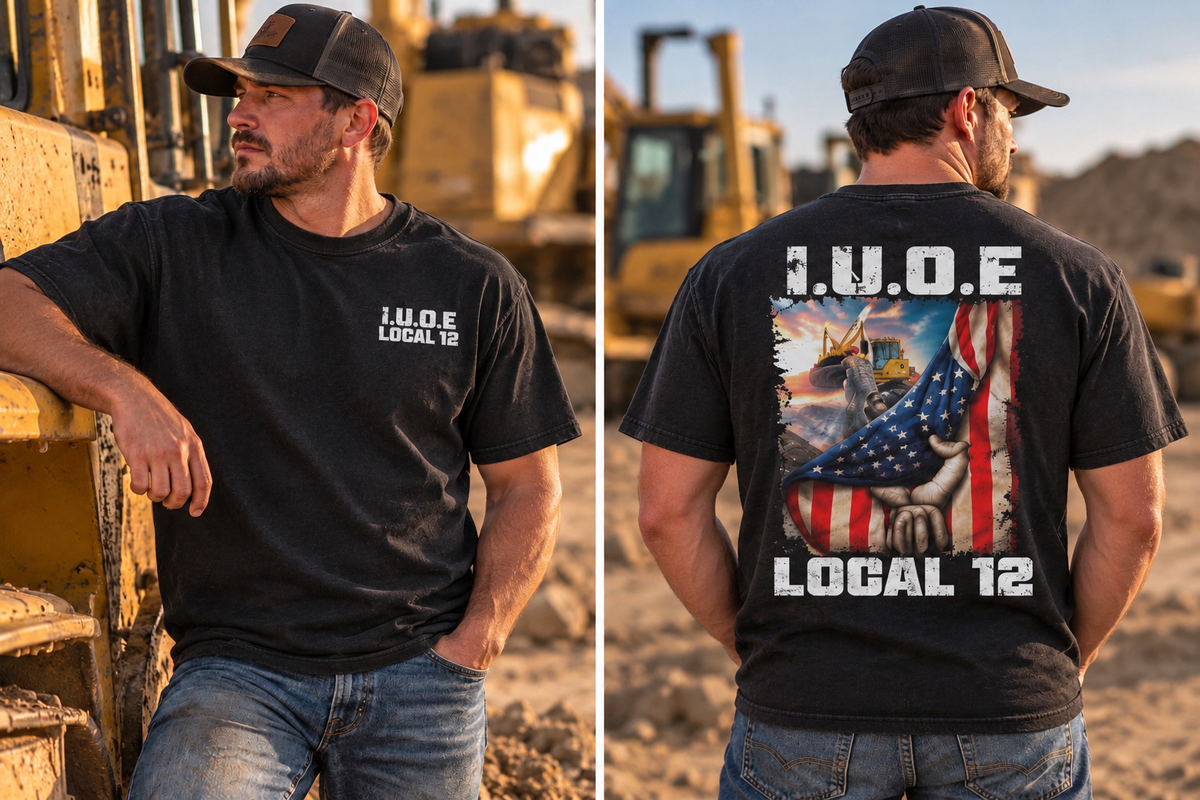 Local 12 Flag With Dozer Tee