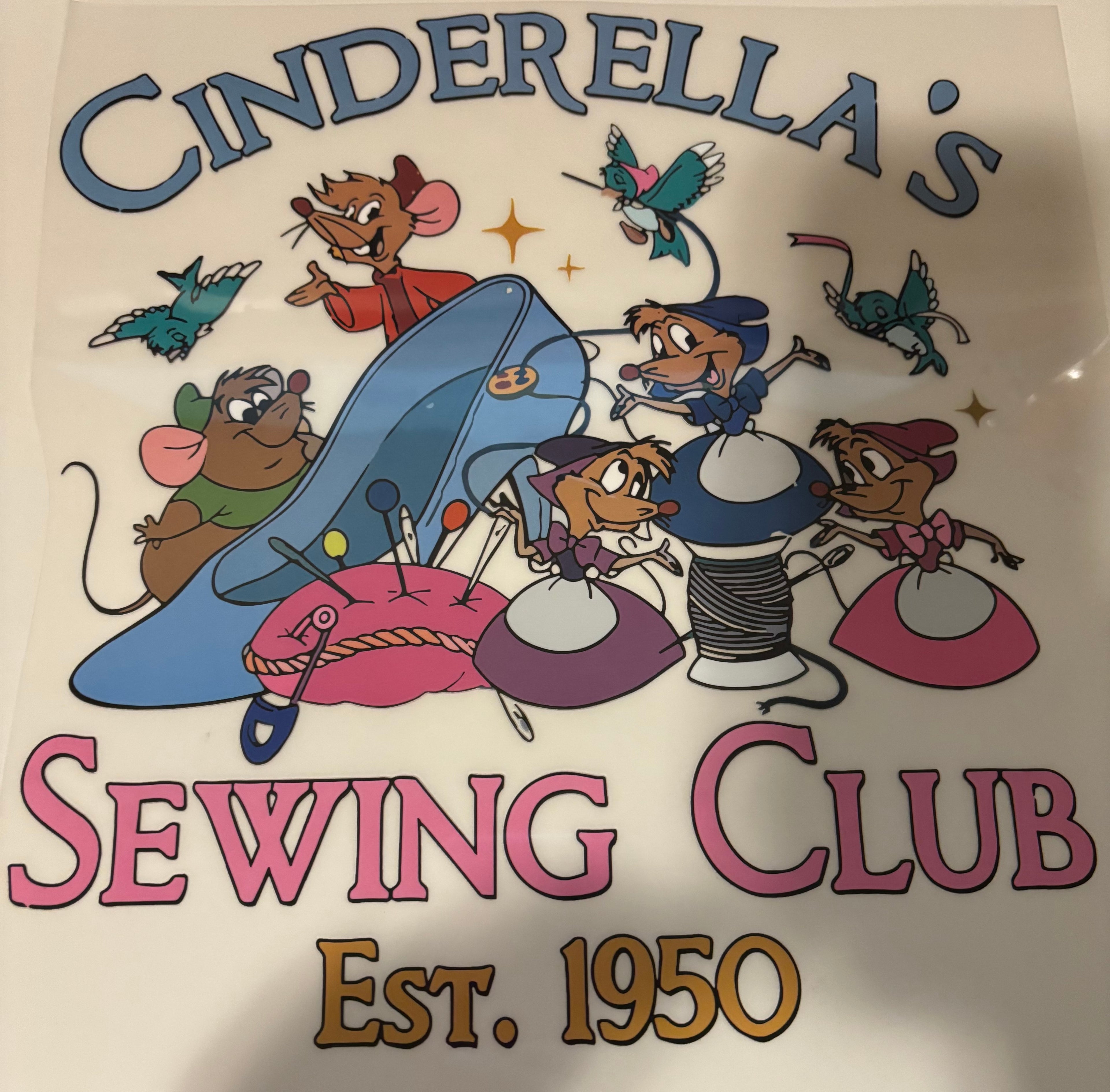 Cinderella Sewing Club Tee Design