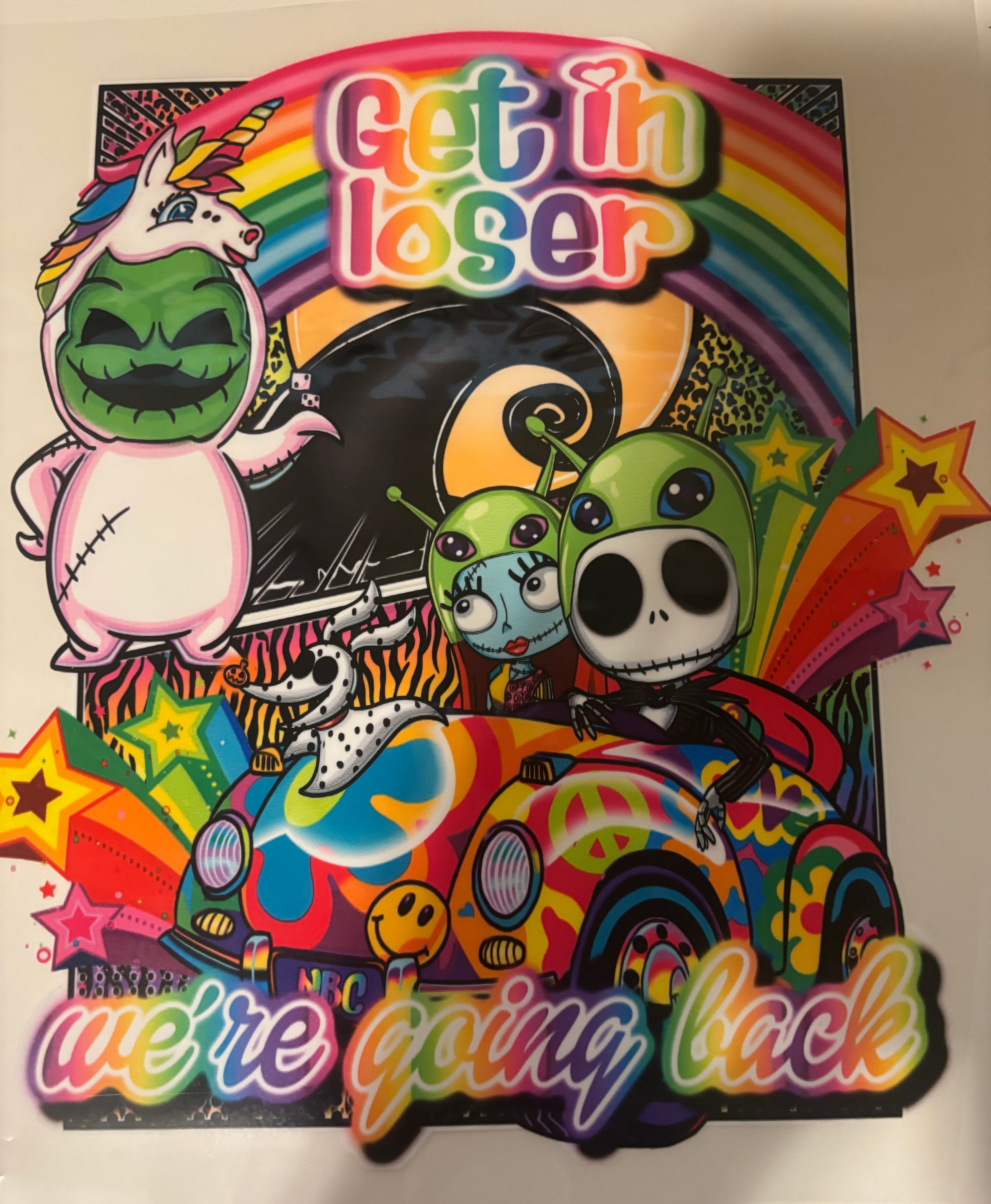 Rainbow get on loser tee design