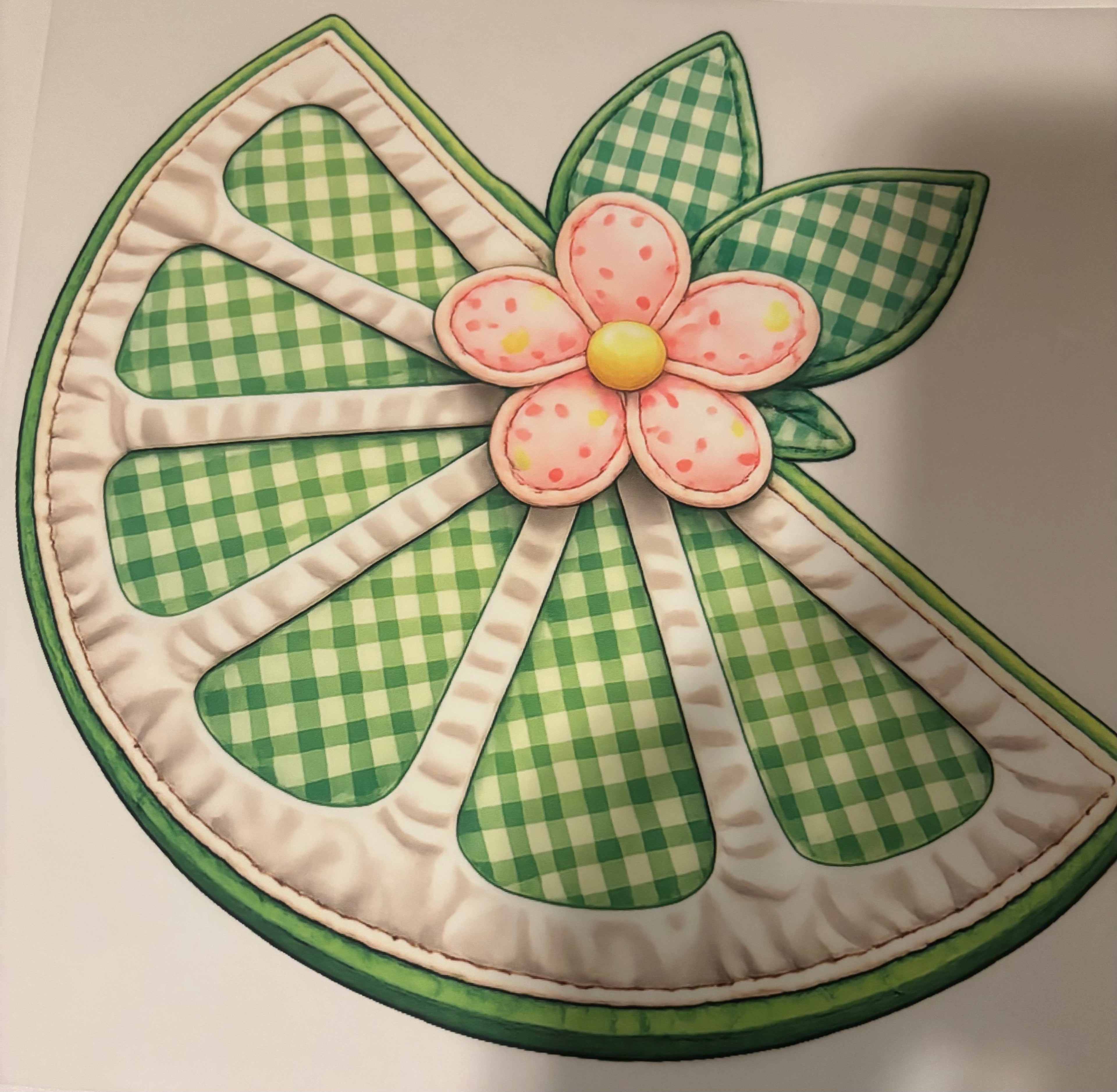 Quilted watermelon tee design