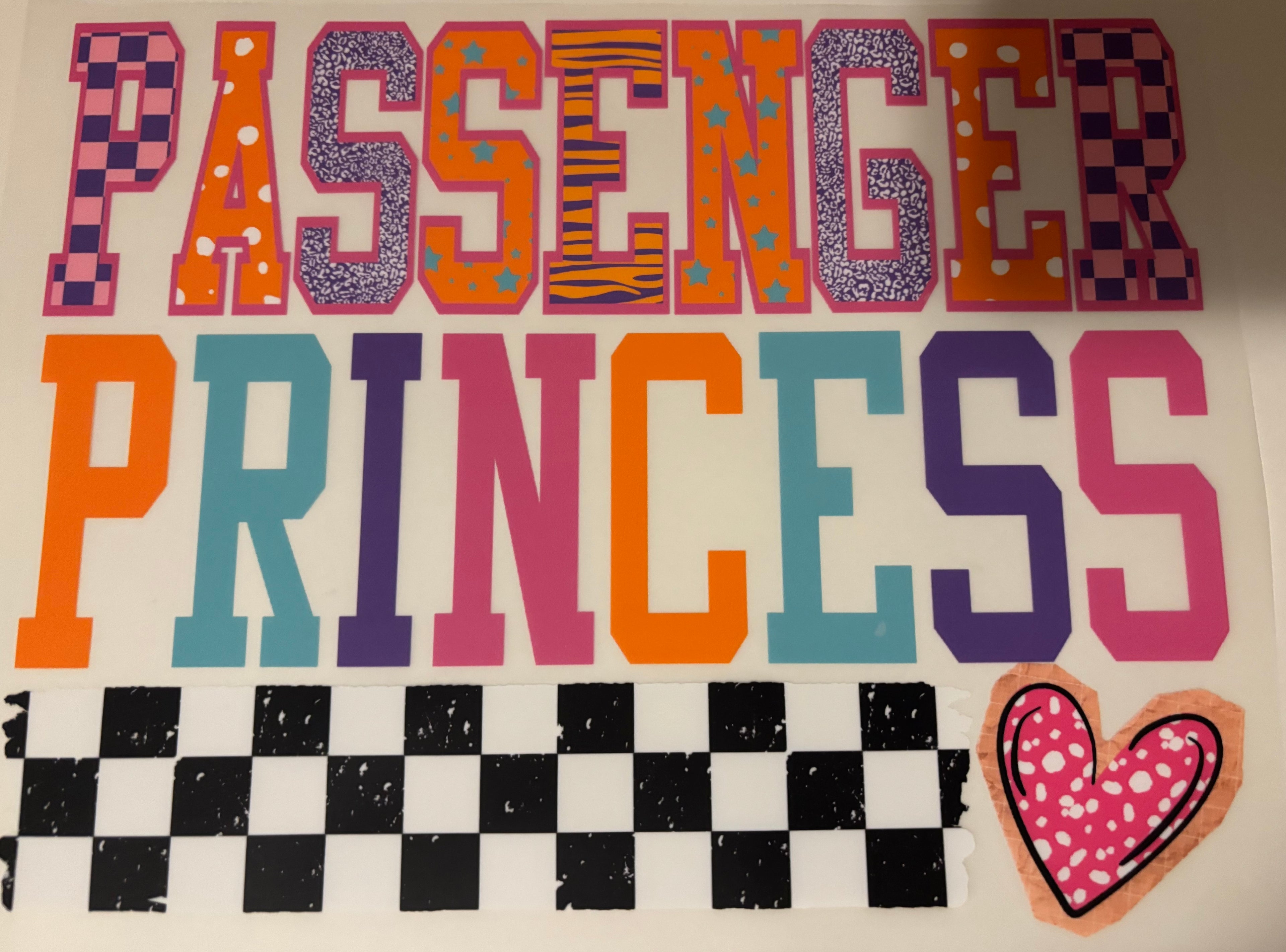 Multi Color Passenger Princess Tee Design