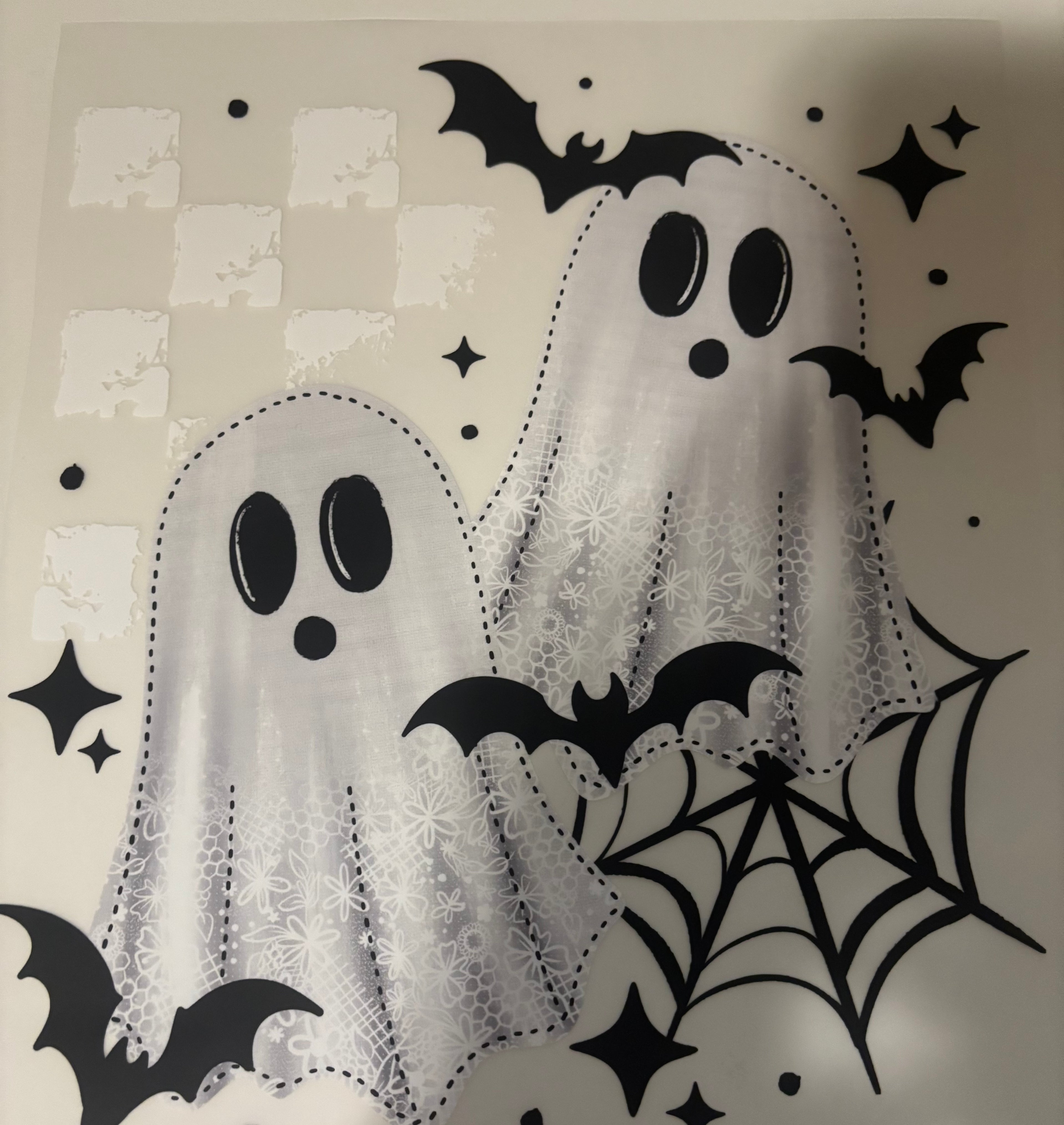 Lace ghost tee design