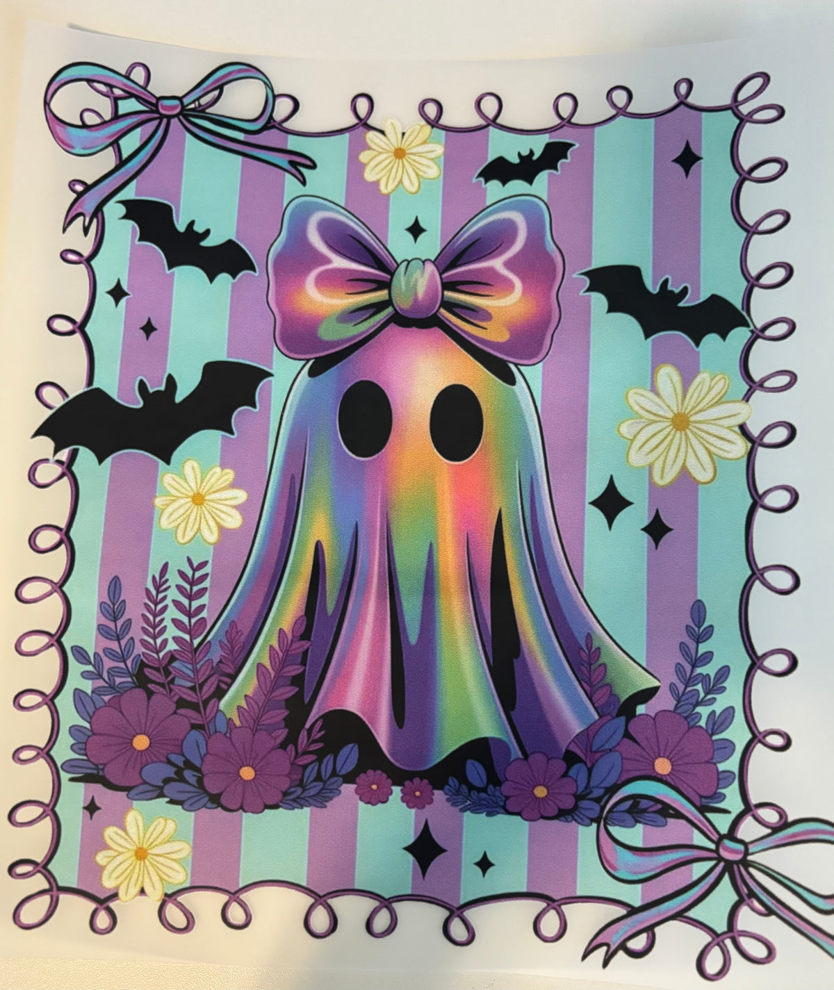 Purple Cute Ghost Tee Design