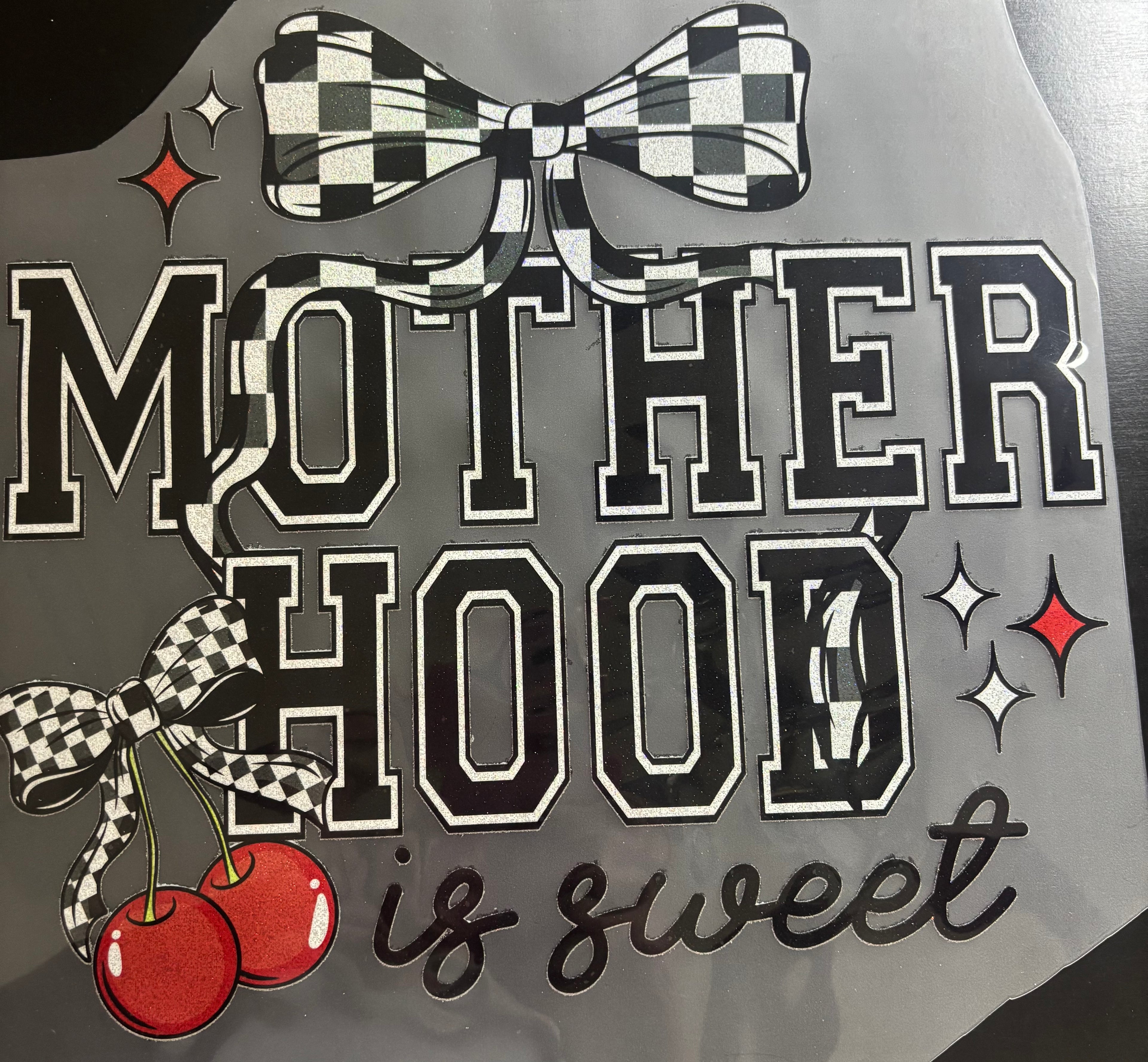 Glitter print motherhood
