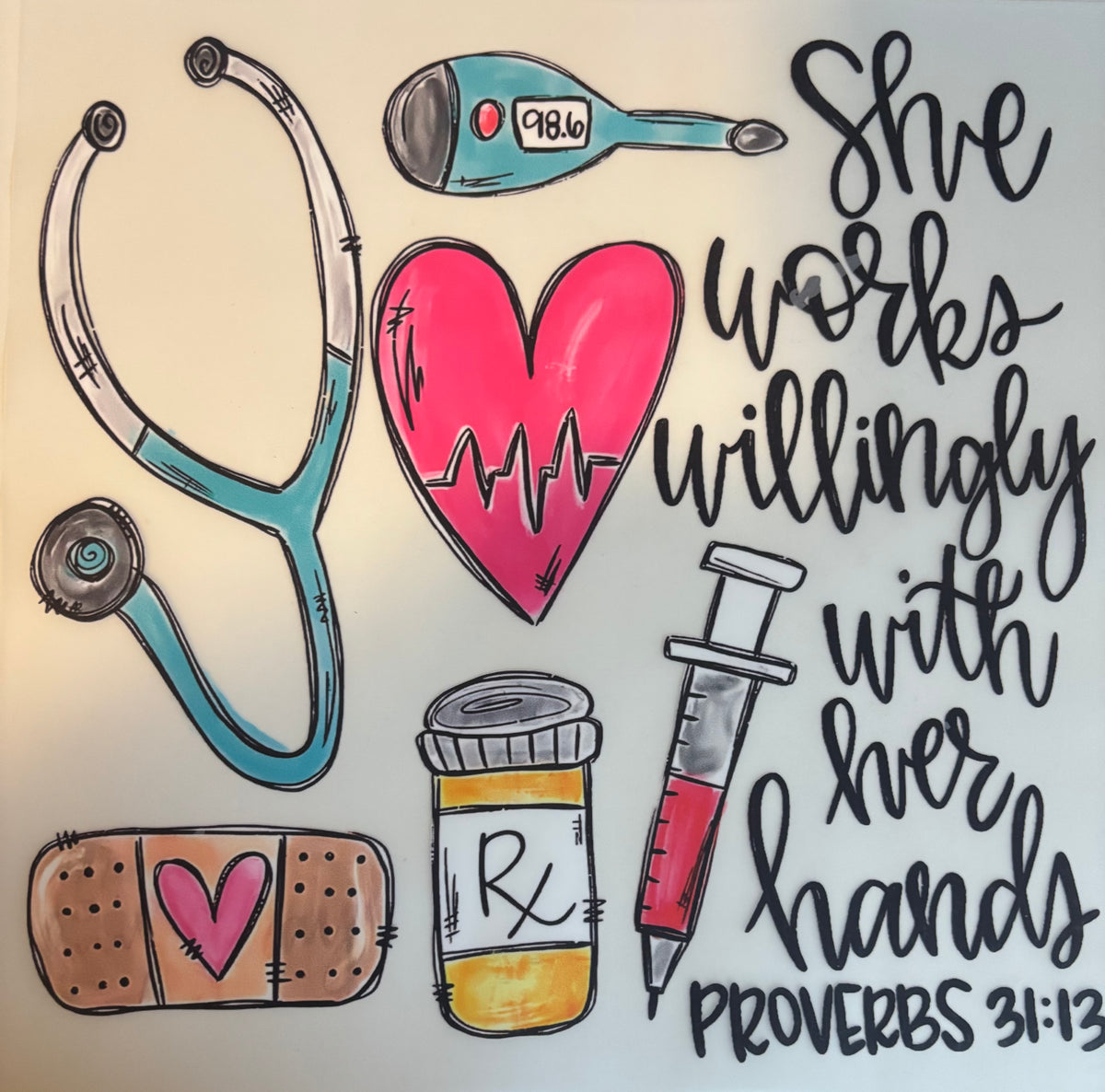 She works willingly with her hands Tee Design