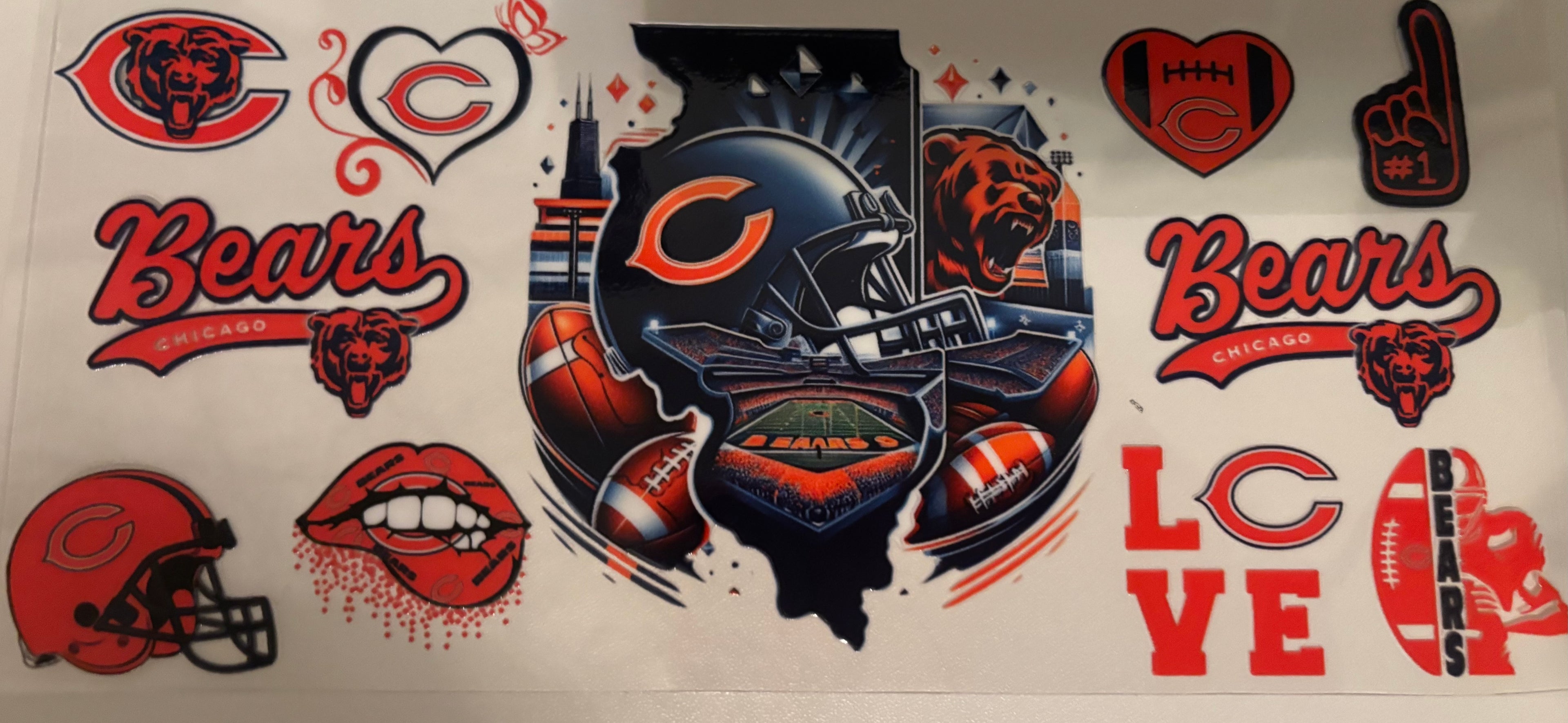 Bears Fb 16oz Cup Wrap