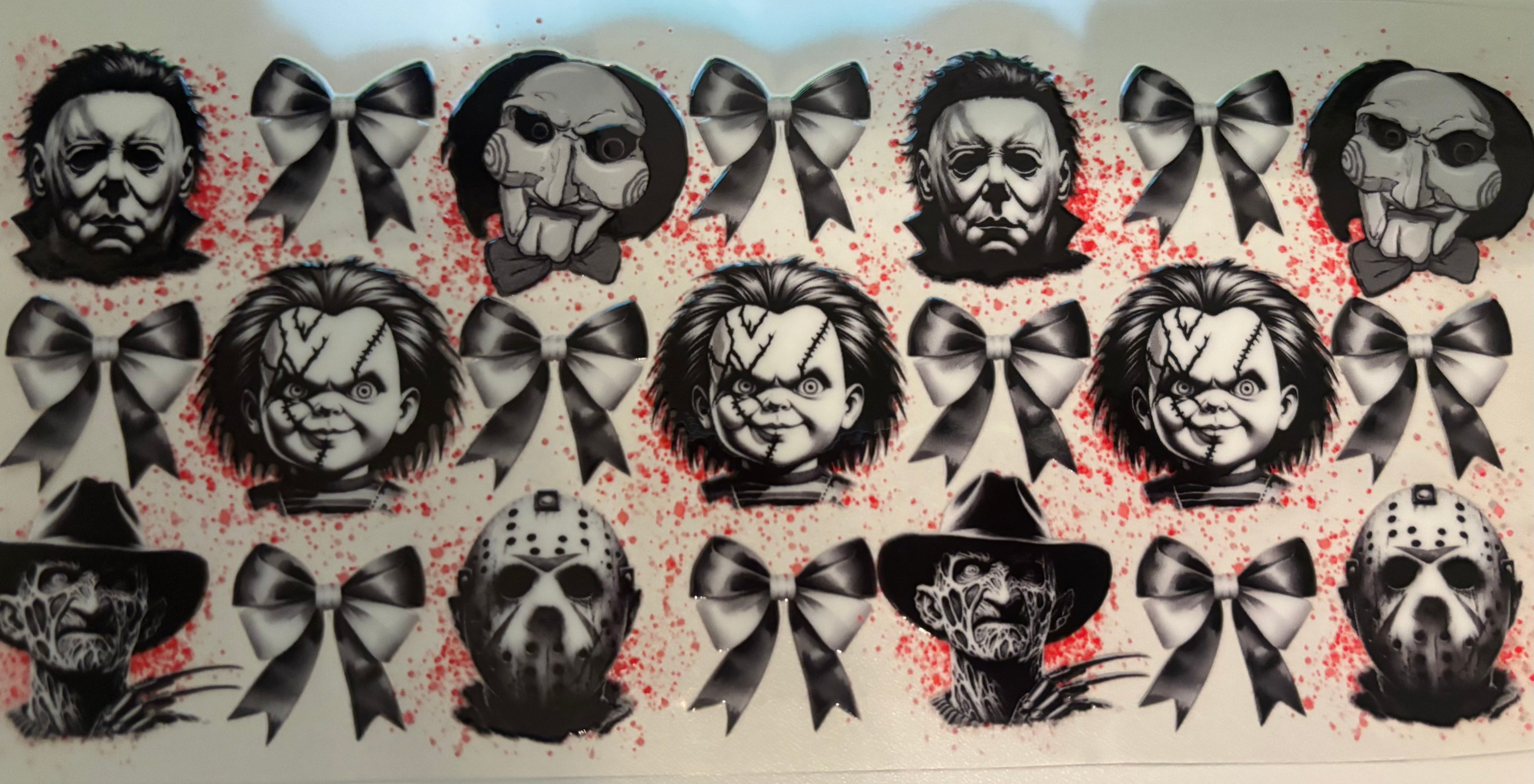 Faces & Black Bows 16oz Cup Wrap