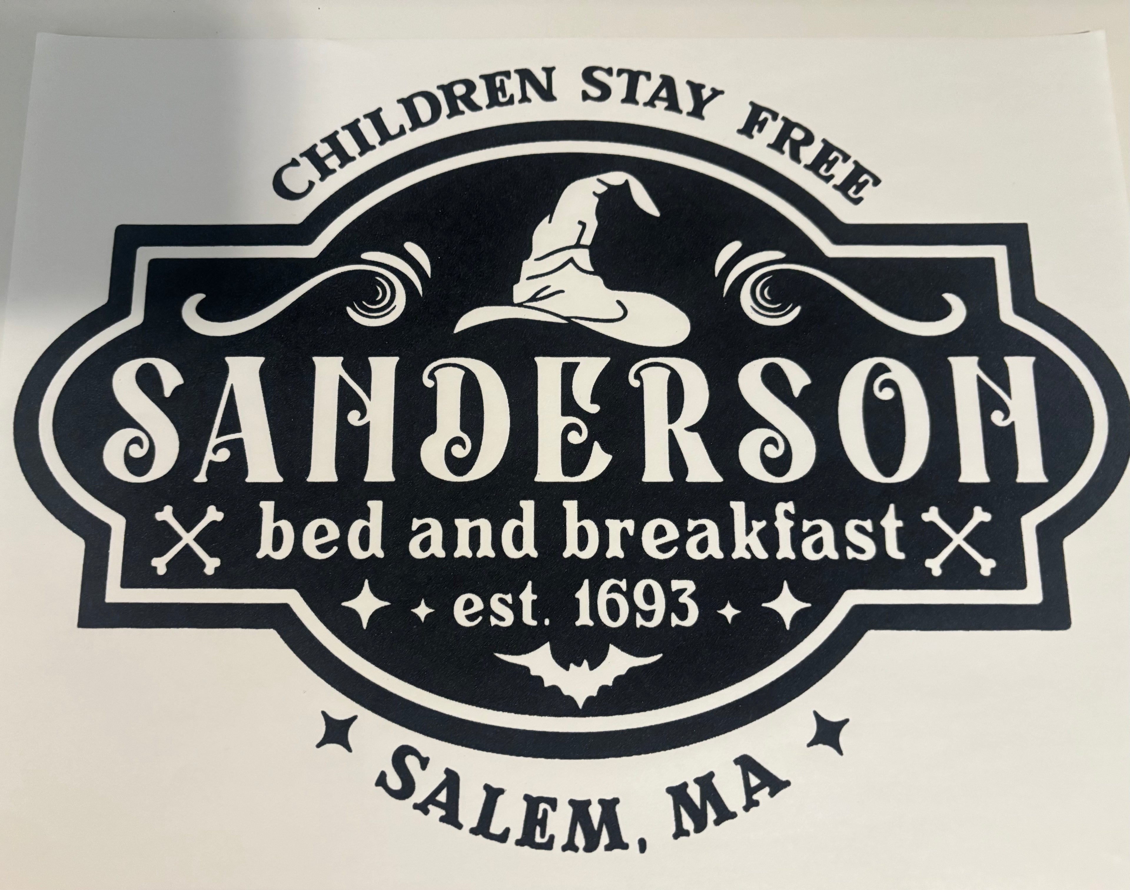 Sanderson bed and breakfast tee design