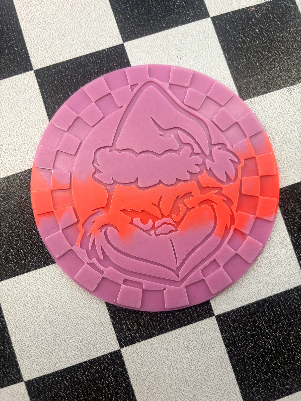 Custom checkered grinch freshie mold