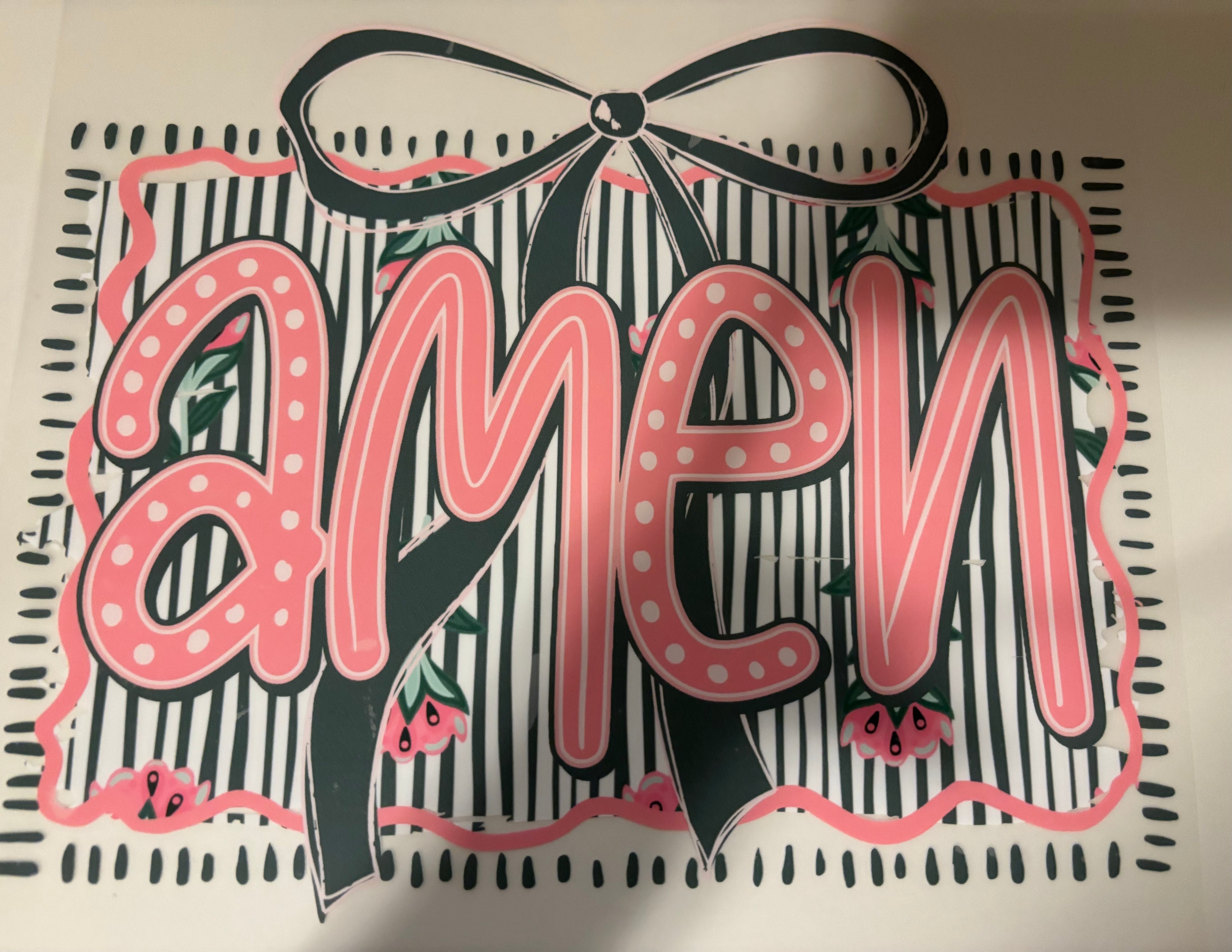 Pink amen tee design